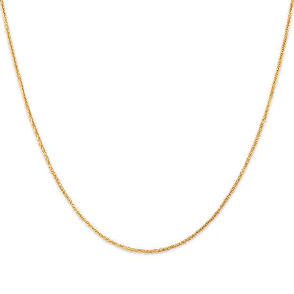 14k Yellow Gold 1mm Wheat Chain 16
