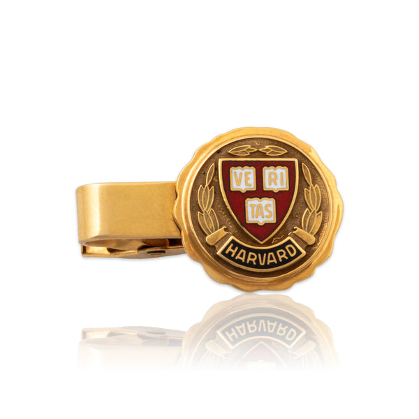 Vintage 14k Yellow Gold Harvard University Tie Bar Pin