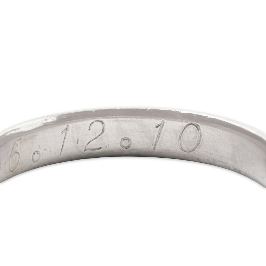 Antique Platinum Blossom Band Ring 5.50