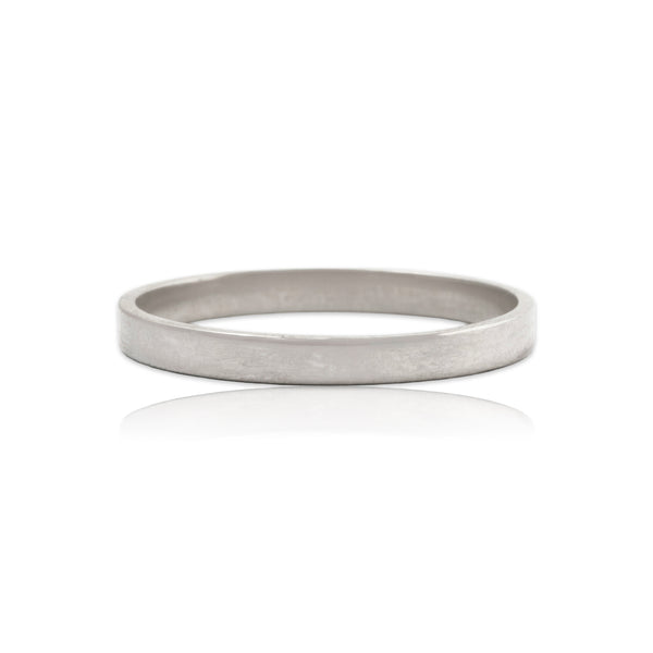Estate Platinum Simple Band Ring 4.5