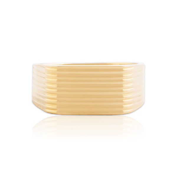 Vintage 14k Yellow Gold Architectural Band Ring 9.00