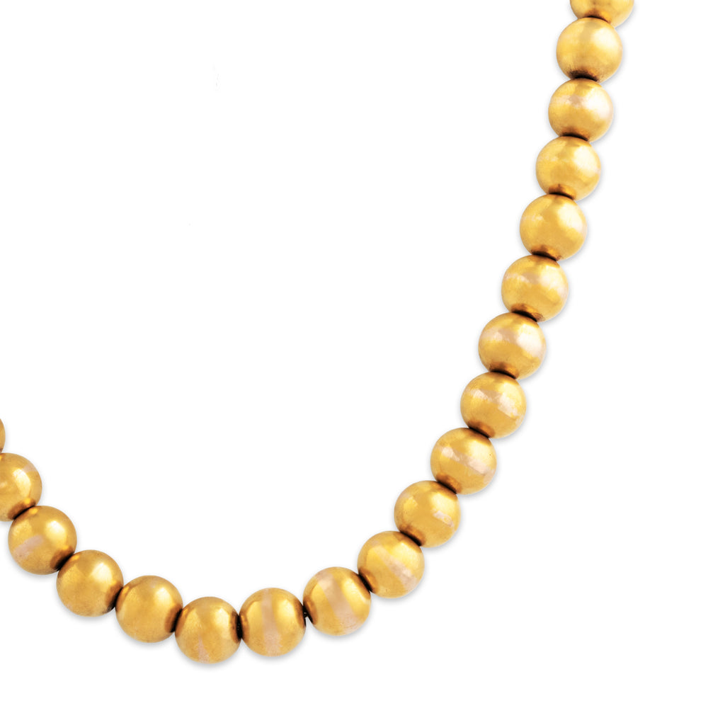 Antique 14k Yellow Gold Fabulous Bead Statement Necklace 15.75"