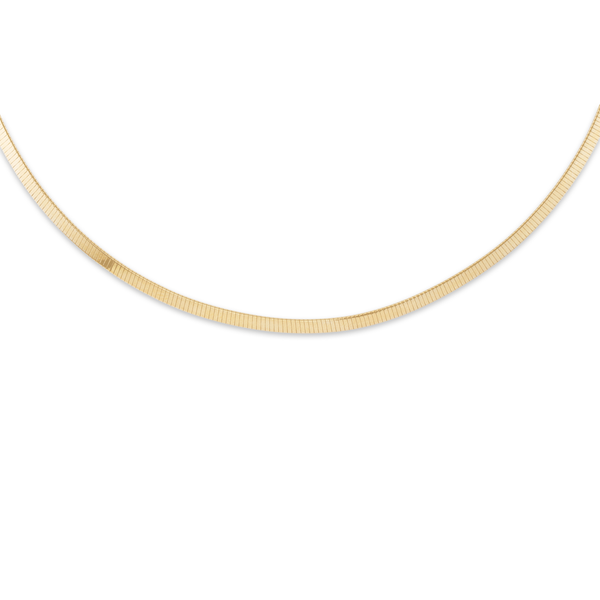 Vintage Italian 14k Yellow Gold Timeless Omega Chain Necklace 16