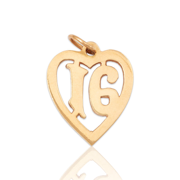 Vintage 14k Yellow Gold Heart 