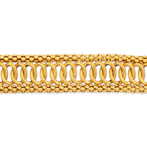 Vintage Italian 18k Yellow Gold 1.1cttw Sapphire Incredible Woven Bracelet 7.5