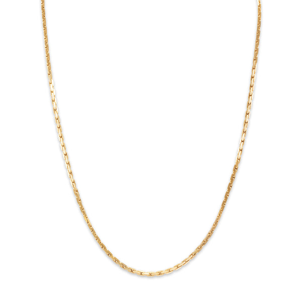 Vintage 14k Yellow Gold Boston Link Chain Necklace 19