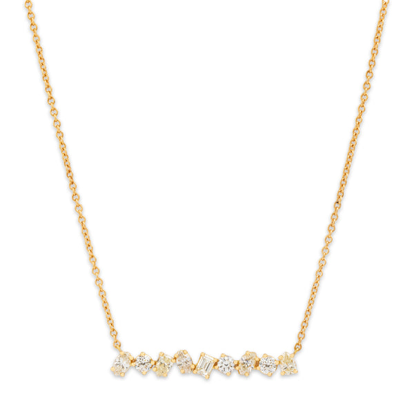 Estate Kimberly McDonald 18k Yellow Gold 1.515cttw Diamond Bar Necklace 18-19