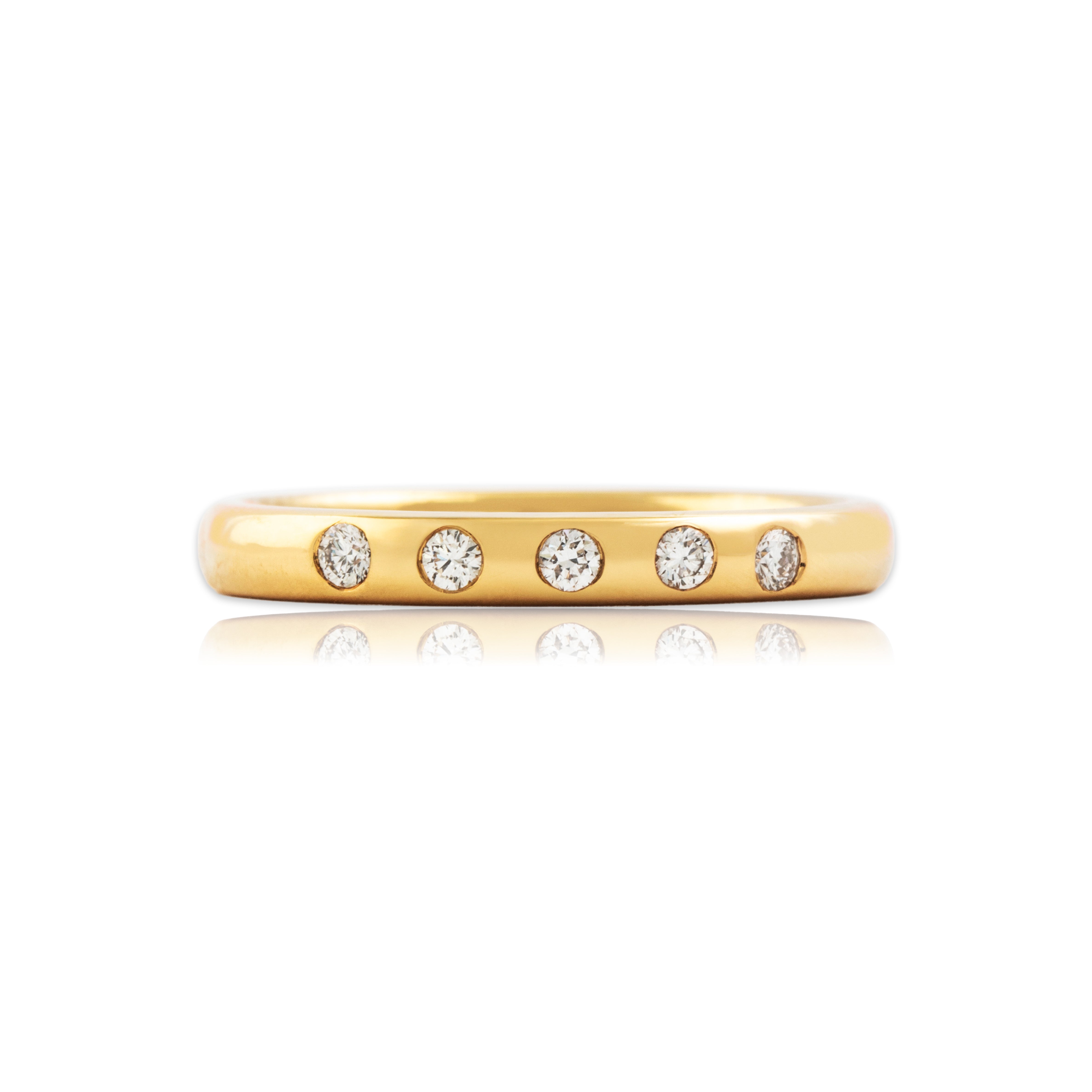 Estate Tiffany & Co. 18k Yellow Gold Diamond Elsa Peretti Band Ring 6.25