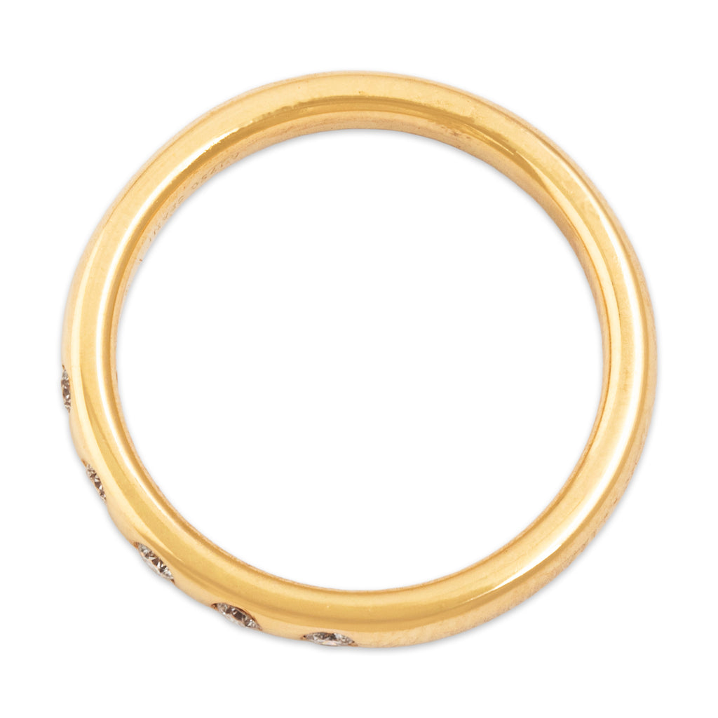 Estate Tiffany & Co. 18k Yellow Gold Diamond Elsa Peretti Band Ring 6.25