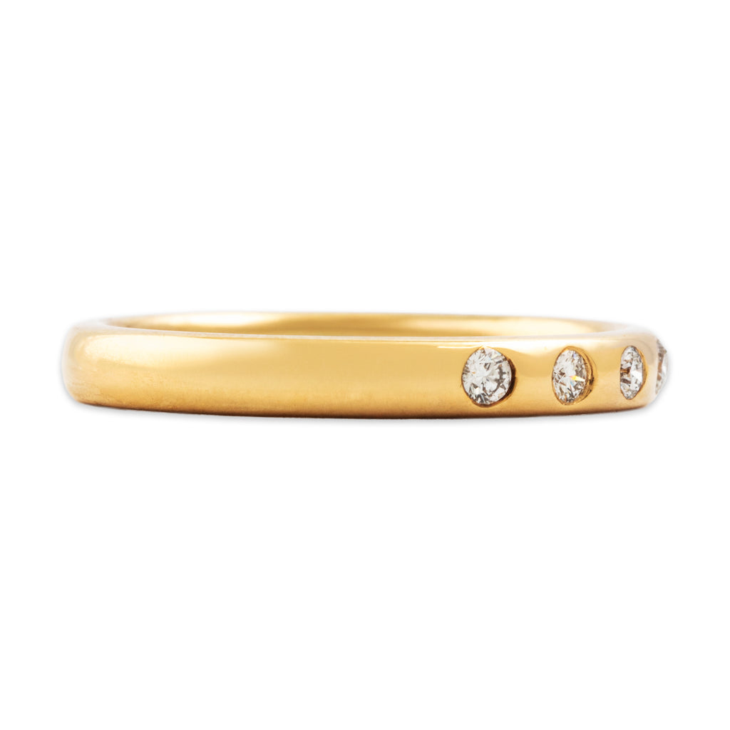 Estate Tiffany & Co. 18k Yellow Gold Diamond Elsa Peretti Band Ring 6.25
