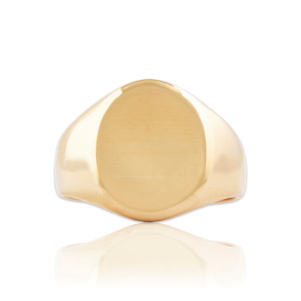 Vintage 14k Yellow Gold Lovely Simple Signet Ring 7.50