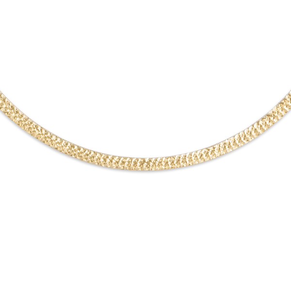 Vintage 14k Yellow & White Gold Reversible Omega Chain Necklace 16.5