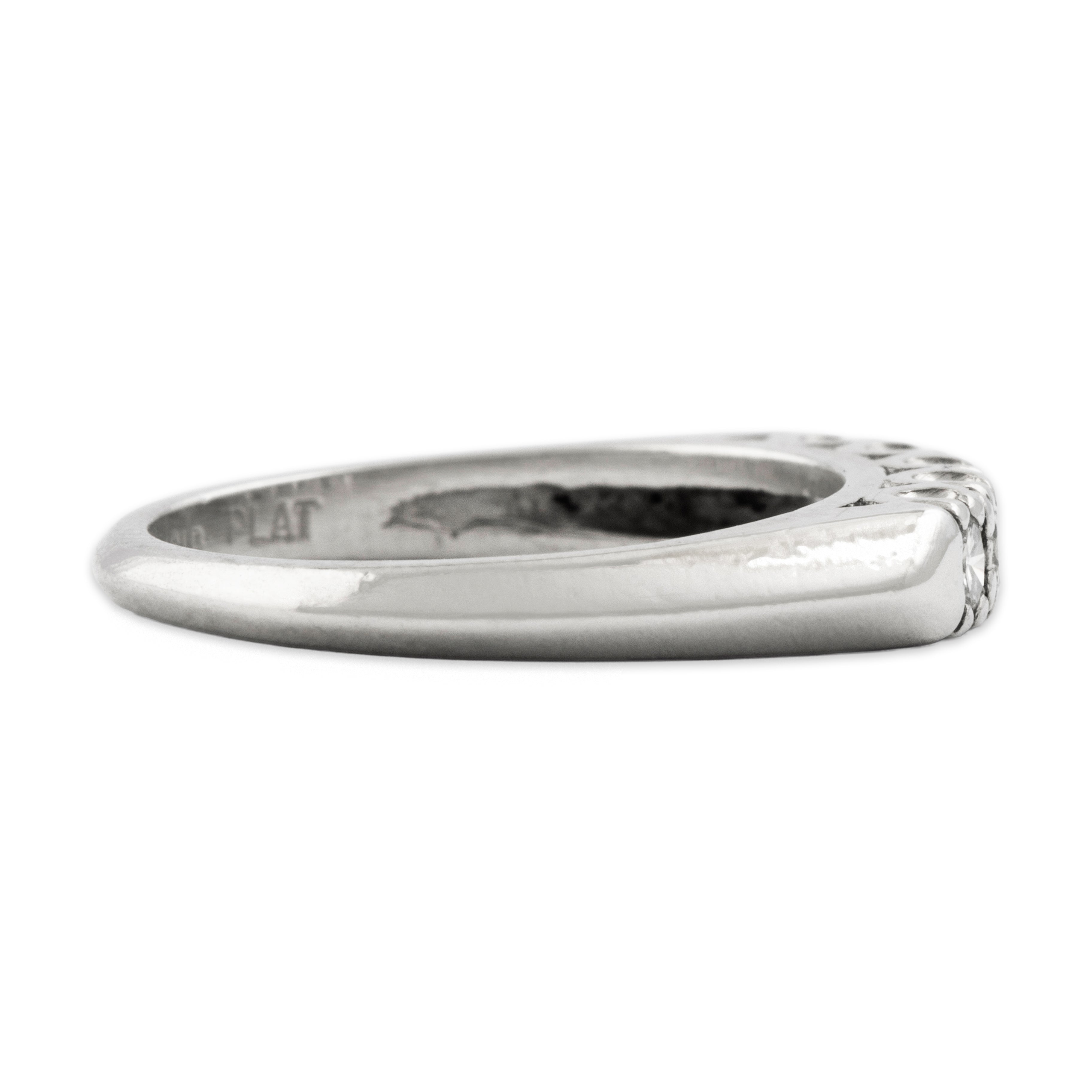 Vintage Platinum .29cttw Diamond Lovely Five-Stone Band Ring - Side view