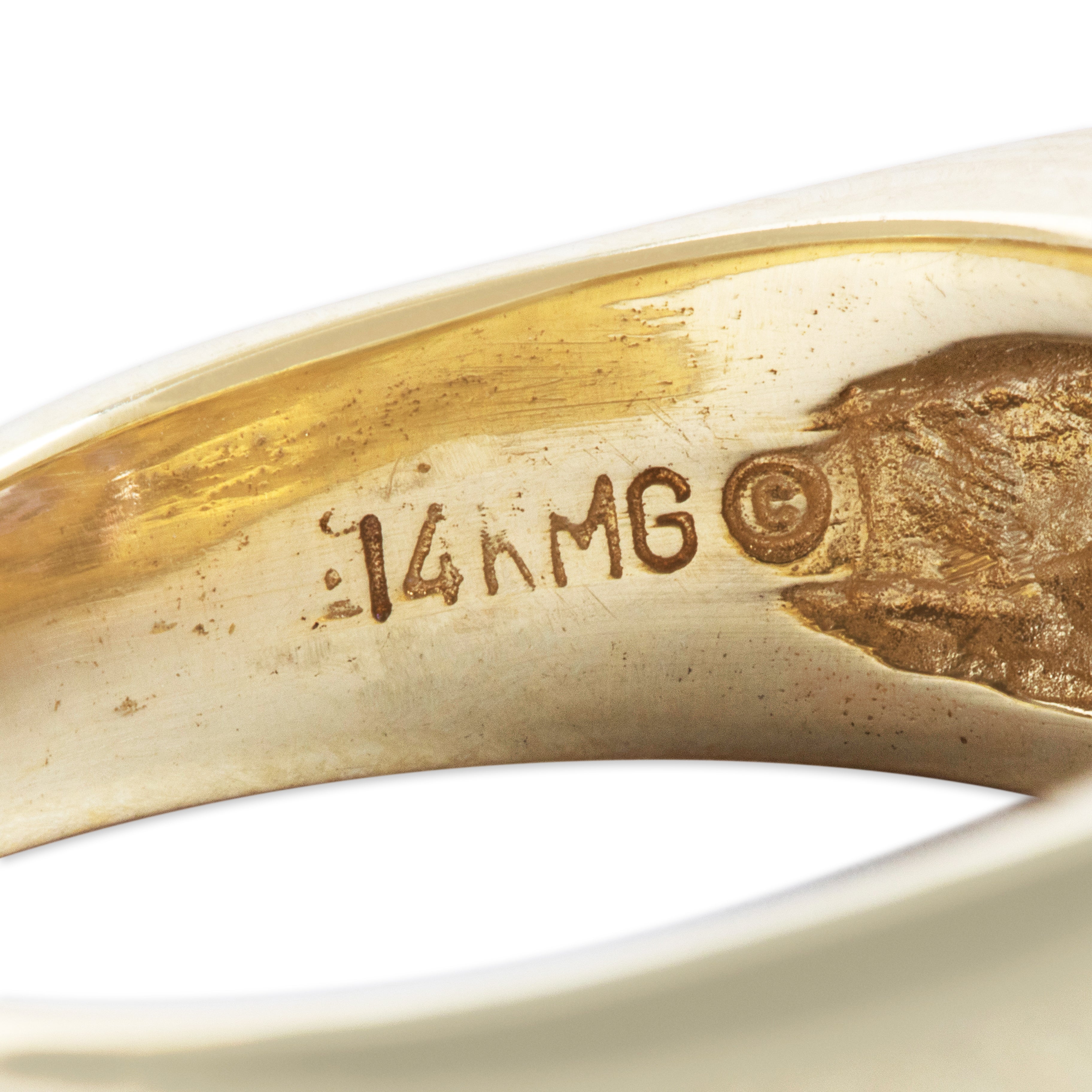 Vintage 14k Yellow Gold 1.2cttw Amethyst Sleek Triple Channel-Set Ring - Hallmark view