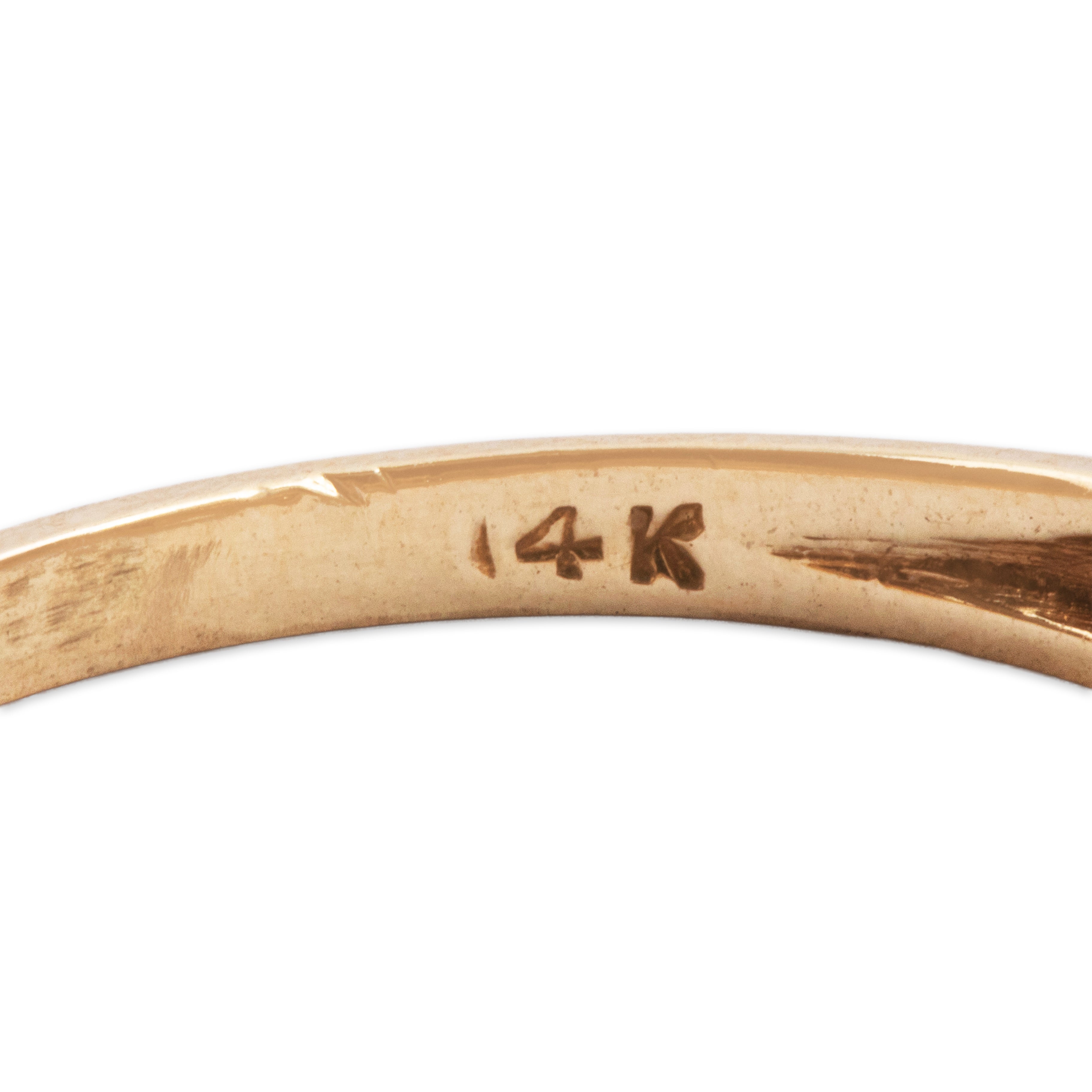 Vintage 14k Yellow & White Gold Diamond Brilliant Starburst Ring  - Hallmark view