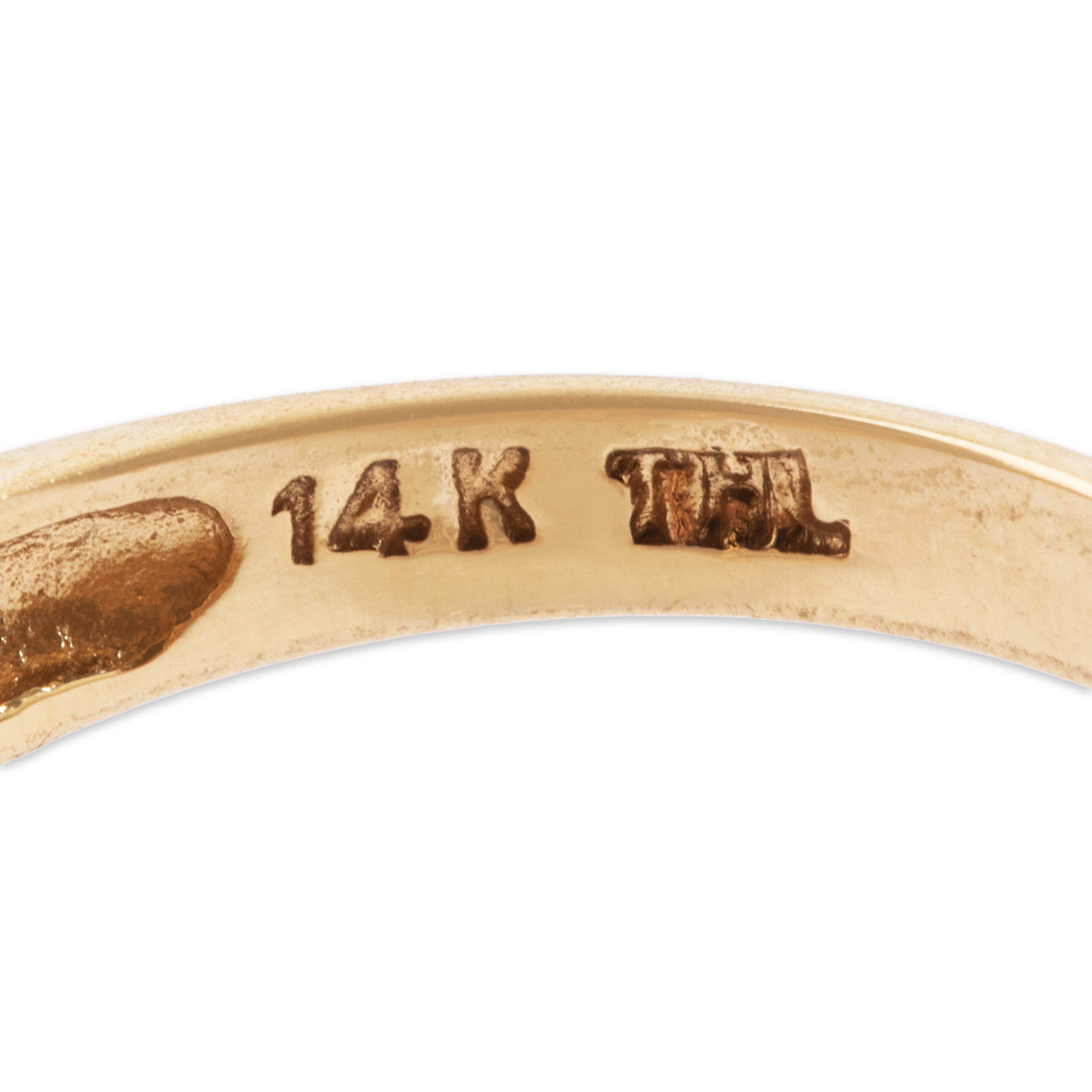 Vintage 14k Yellow Gold 1.5cttw Pink Sapphire Pretty Channel-Set Dome Ring -Hallmark view