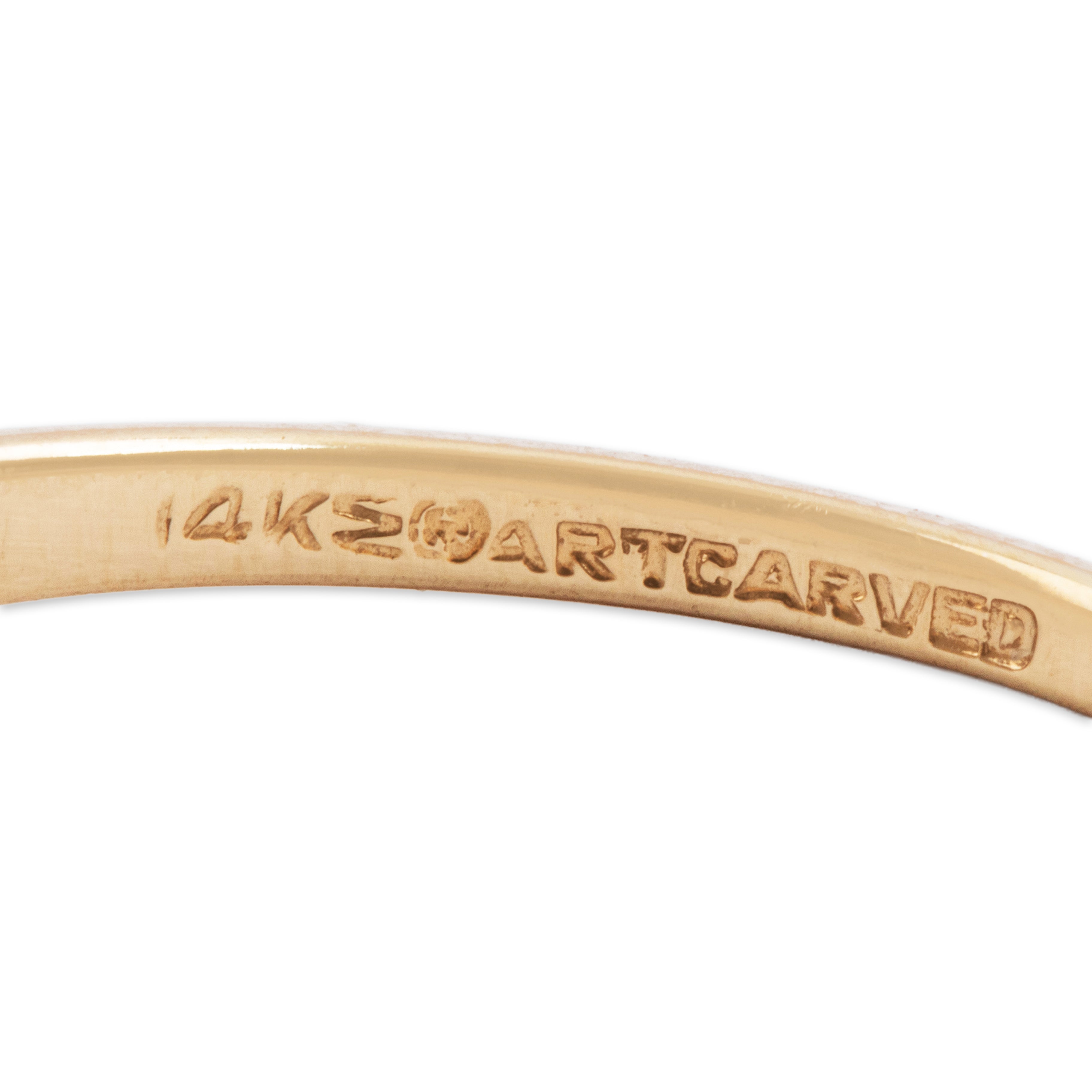 Vintage 14k Yellow Gold .25ct Diamond Sparkling Tall Solitaire Ring - Hallmark view