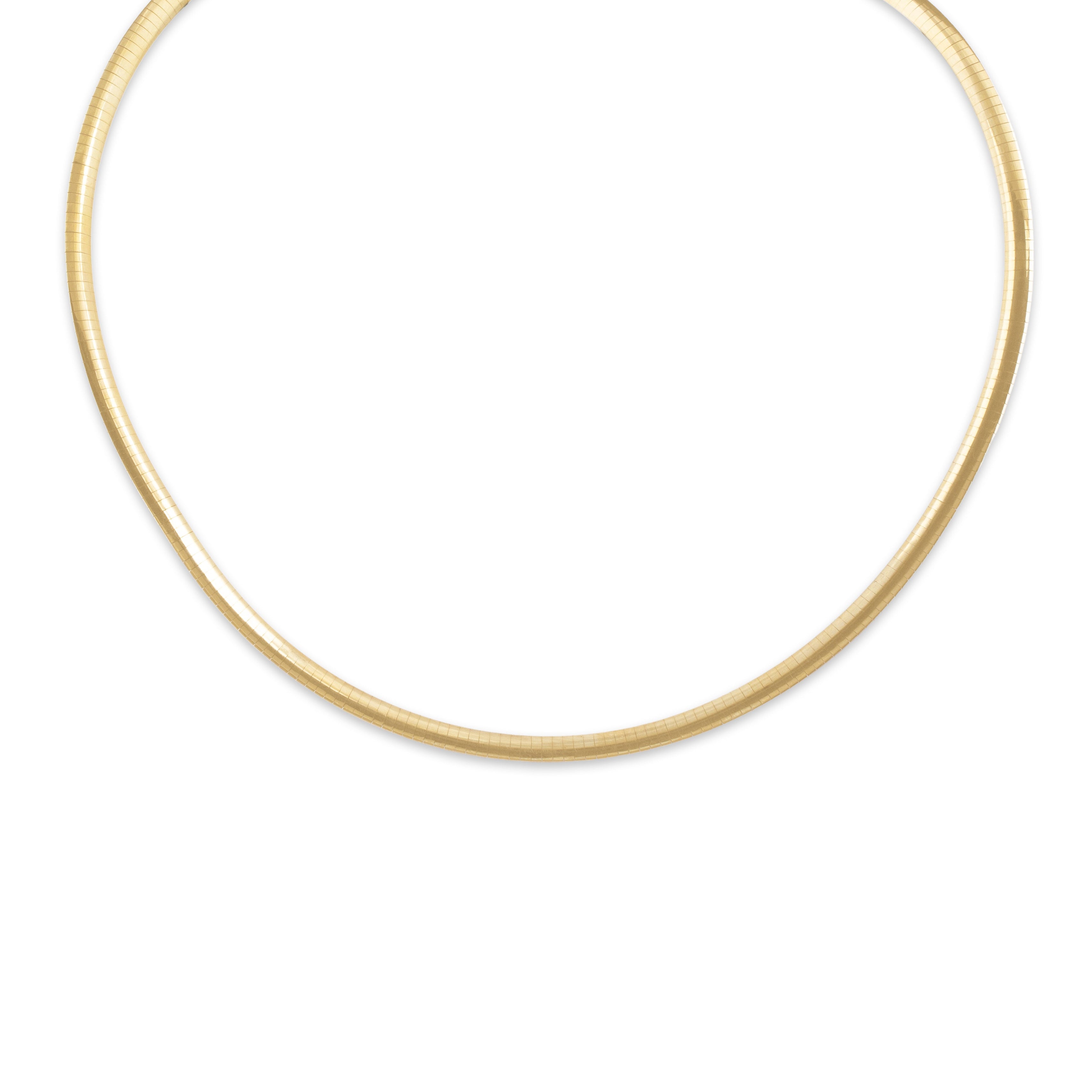 Vintage Italian 14k Yellow & White Gold Reversible Omega Chain Necklace 17