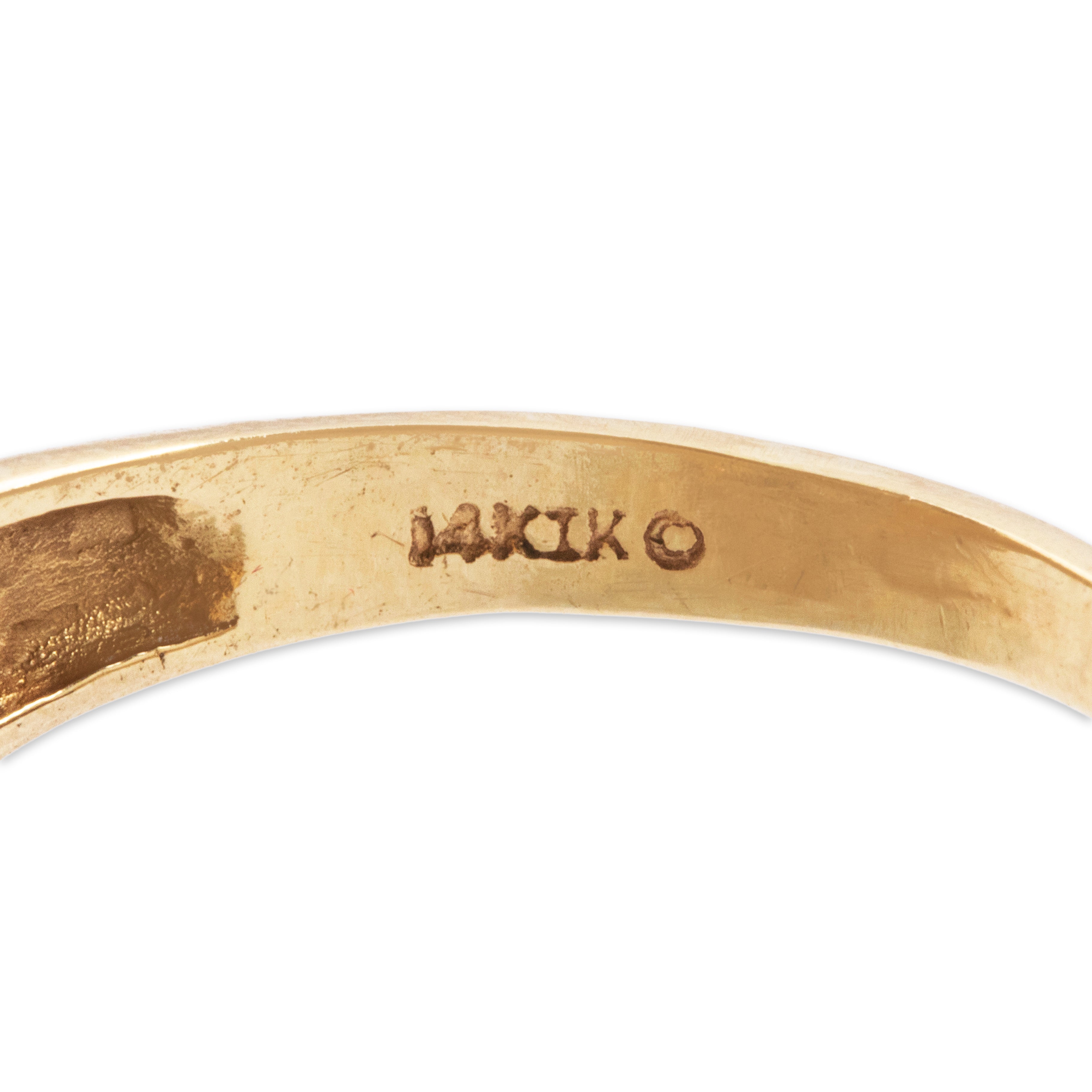 Vintage 14k Yellow Gold .657cttw Diamond Sparkling Waterfall Cluster Ring - Hallmark view