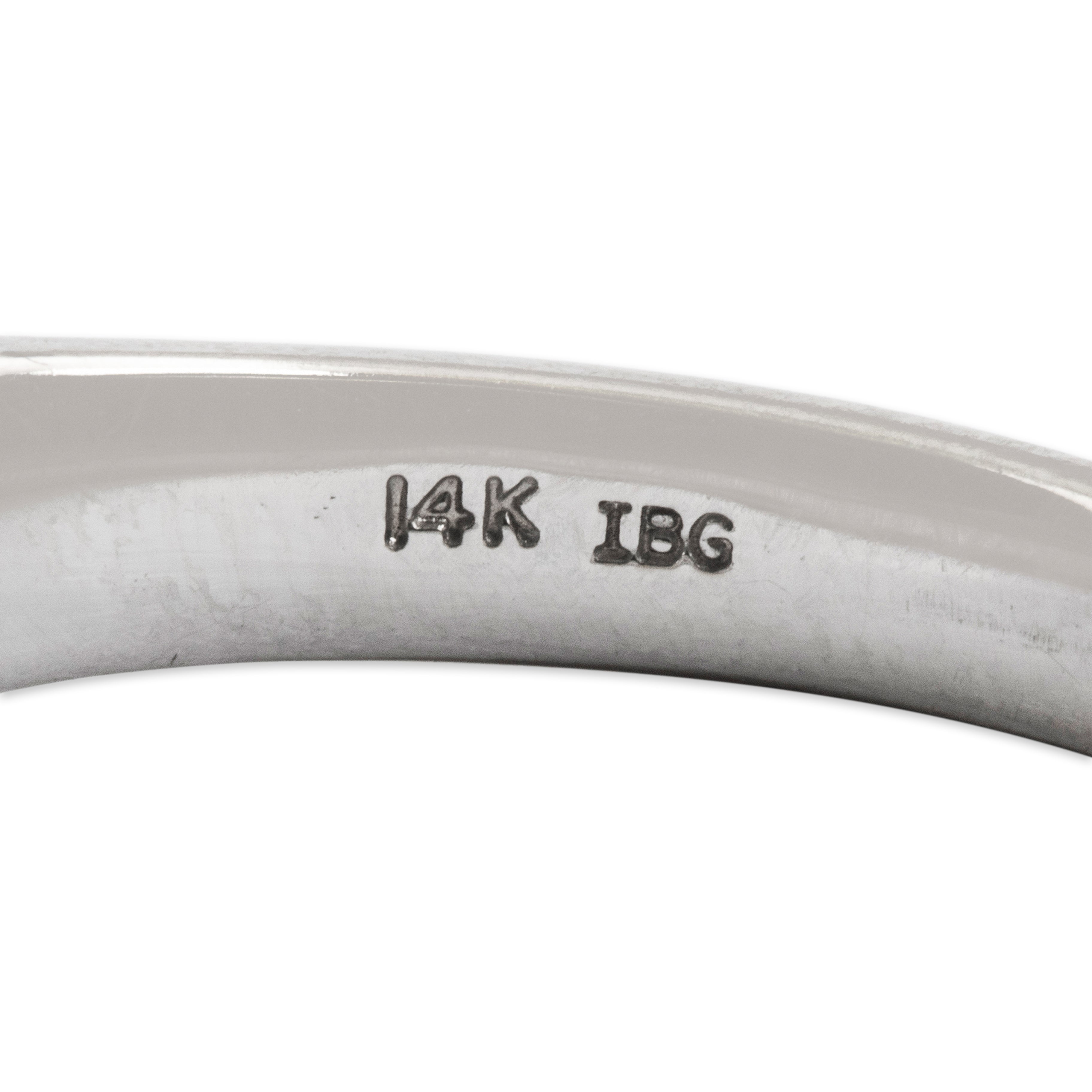 Vintage Heavy 14k White Gold .445cttw Diamond Stunning Crossover Ring - Hallmark view