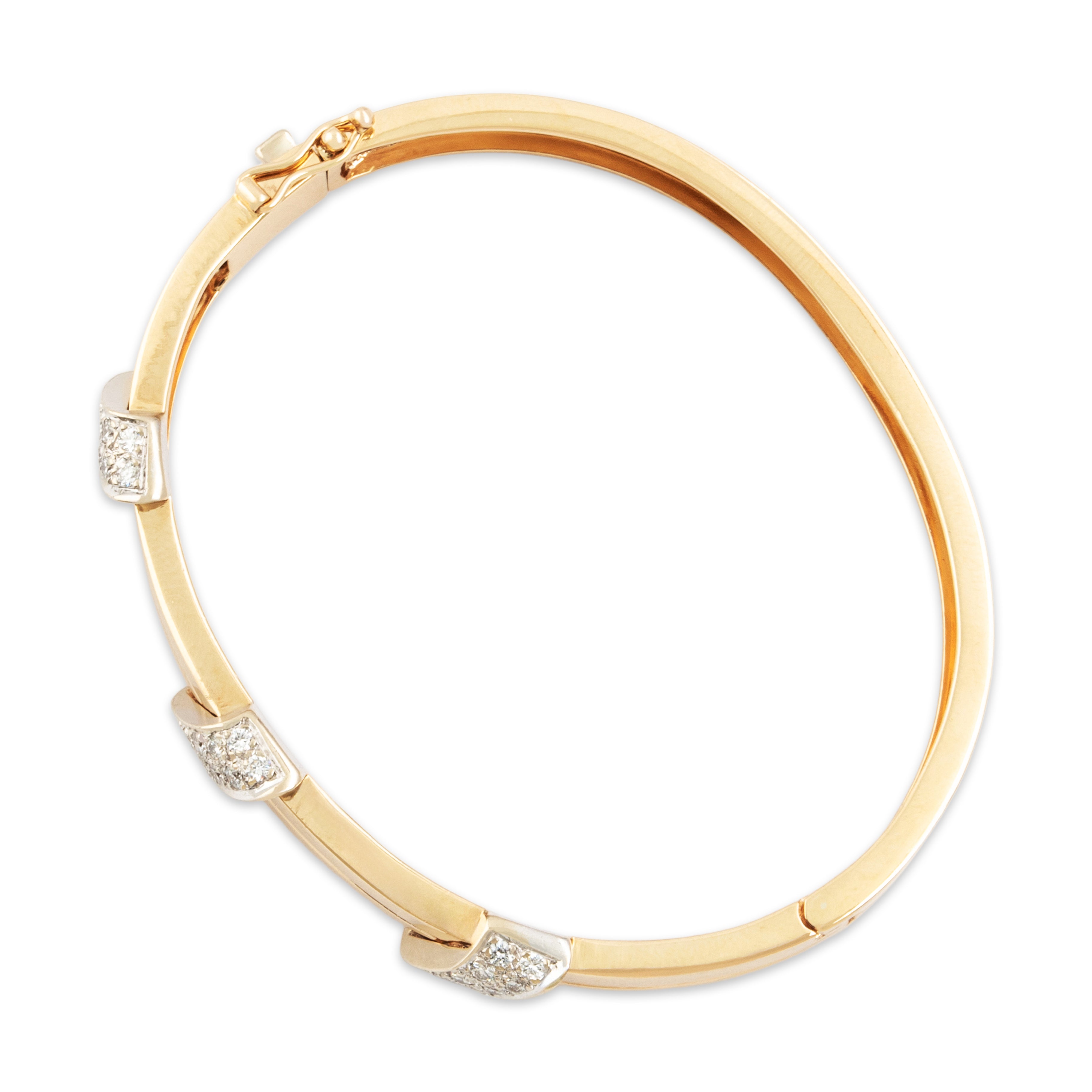 Vintage Henry Dankner & Sons 14k Yellow Gold .648cttw Diamond Bracelet - Overall view