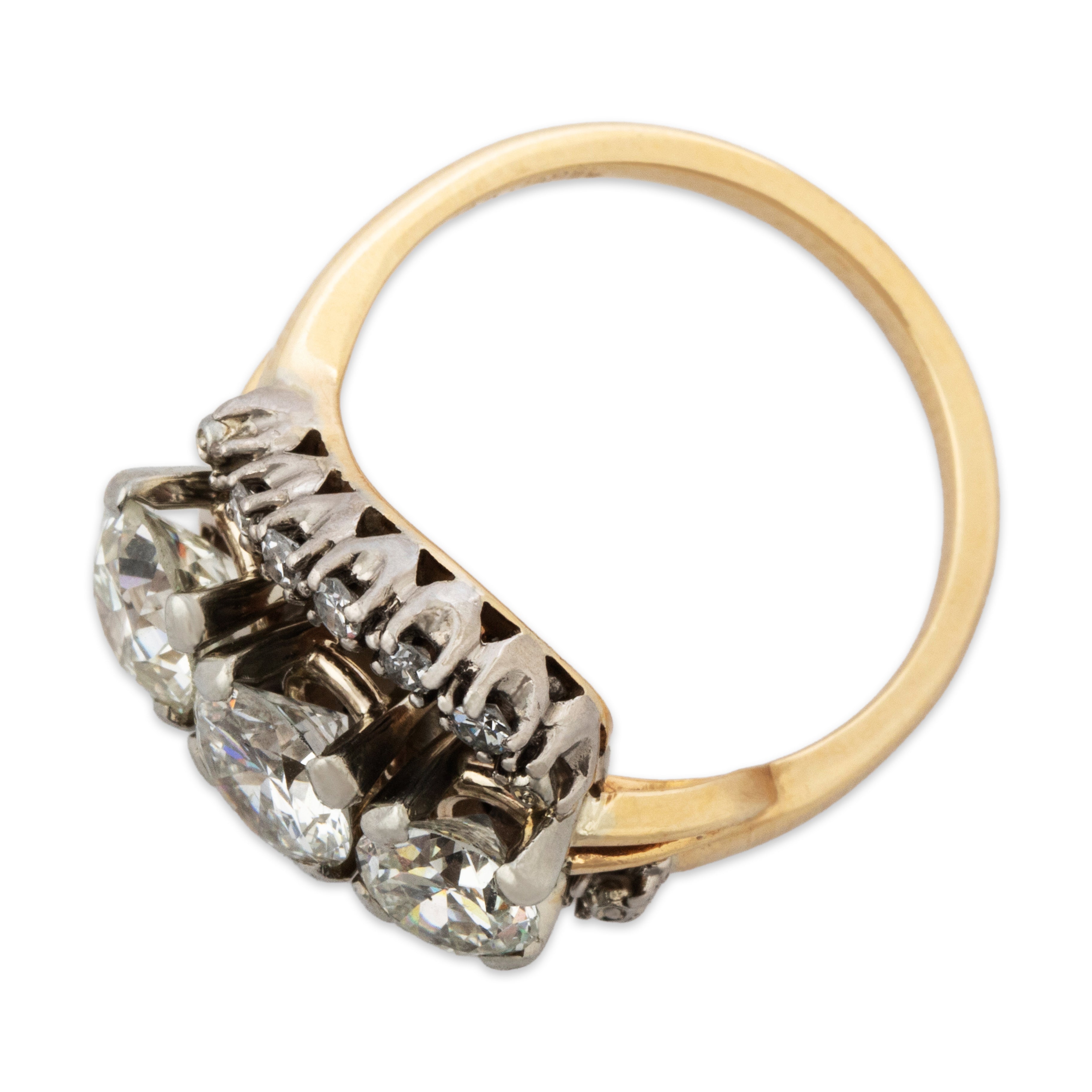 Vintage 14k Yellow & White Gold 2.378cttw Old European Diamond Fabulous Ring - Overall view