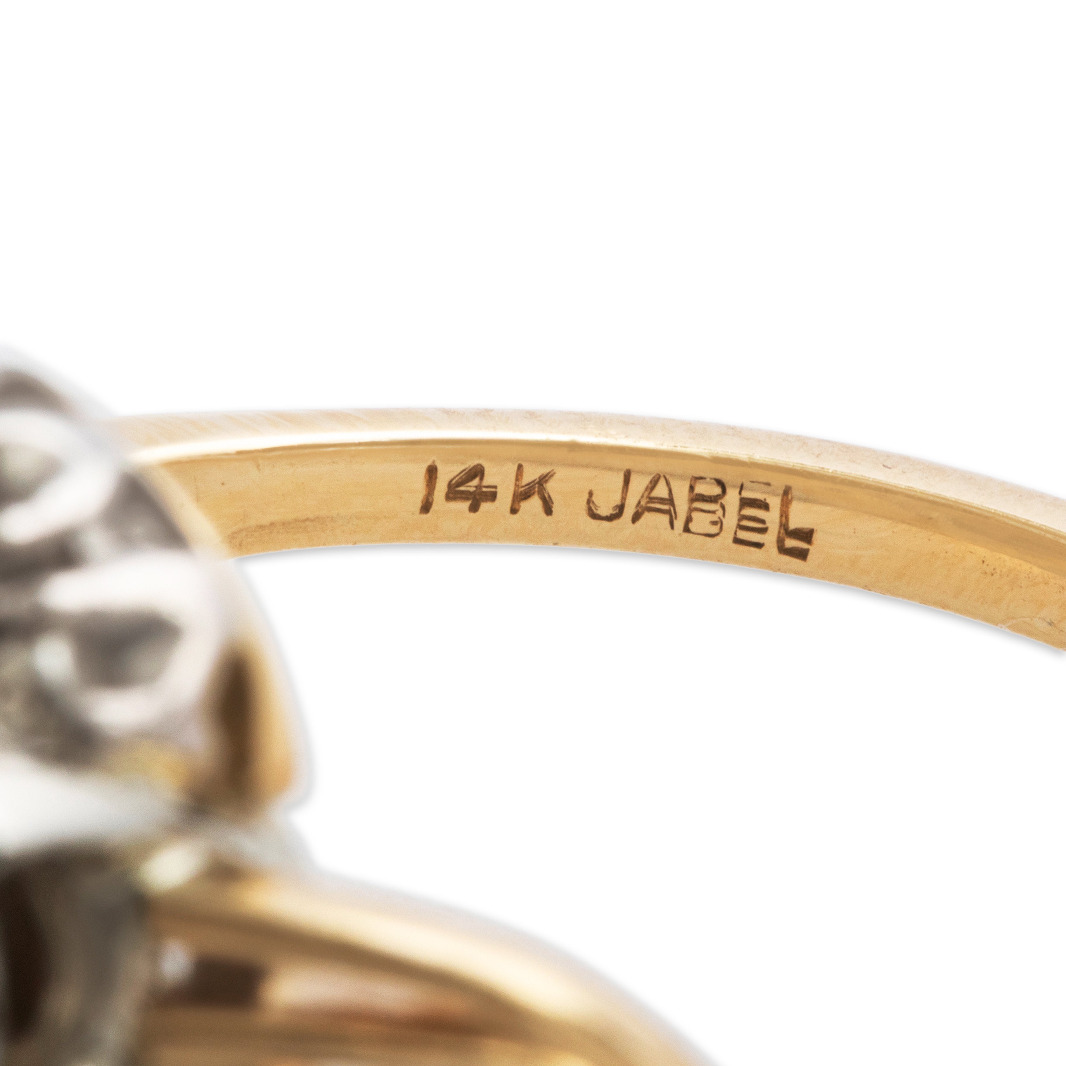 Vintage 14k Yellow & White Gold 2.378cttw Old European Diamond Fabulous Ring - Hallmark view