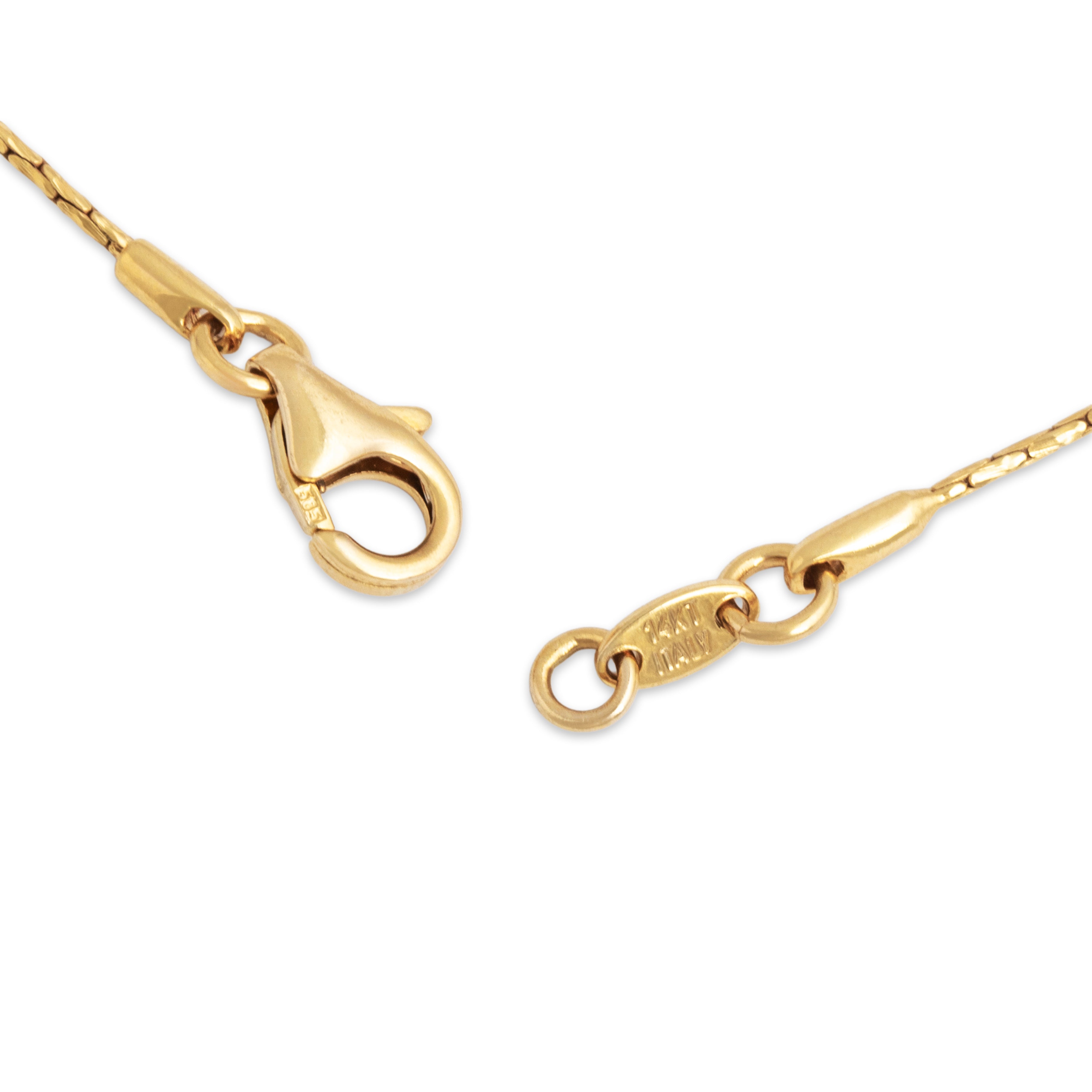 Vintage Italian 14k Yellow Gold Stunning Butterfly Necklace -clasp view