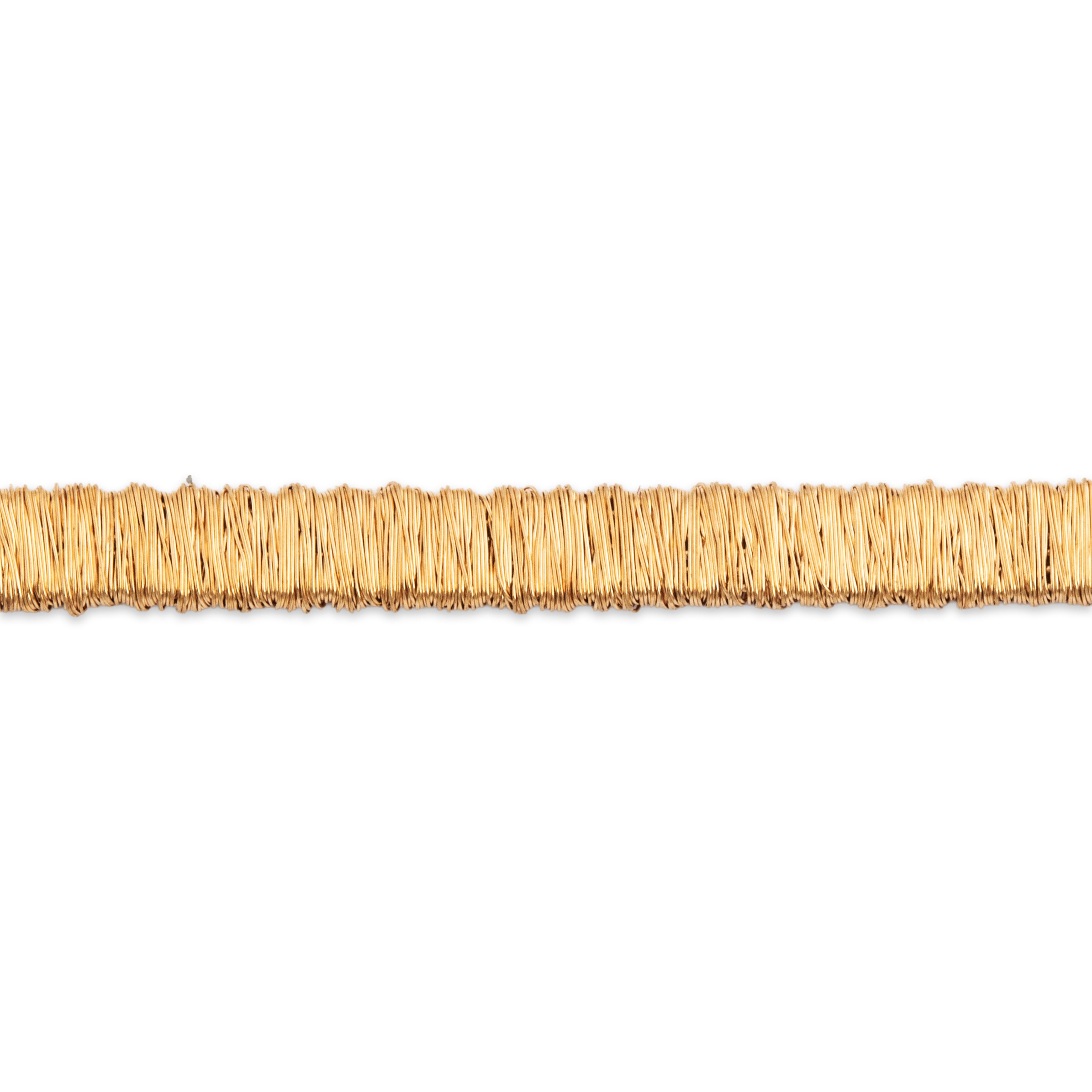 Vintage 14k Rose & Yellow Gold Sinuous Wrapped Wire Bracelet - detail view #1