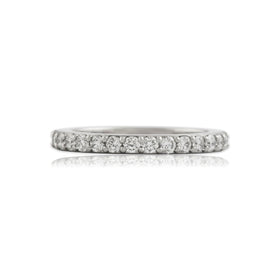 Estate Platinum .87cttw Diamond Classic Eternity Band Ring 6.00