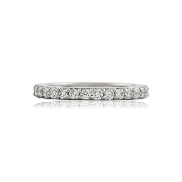 Estate Platinum .87cttw Diamond Classic Eternity Band Ring 6.00