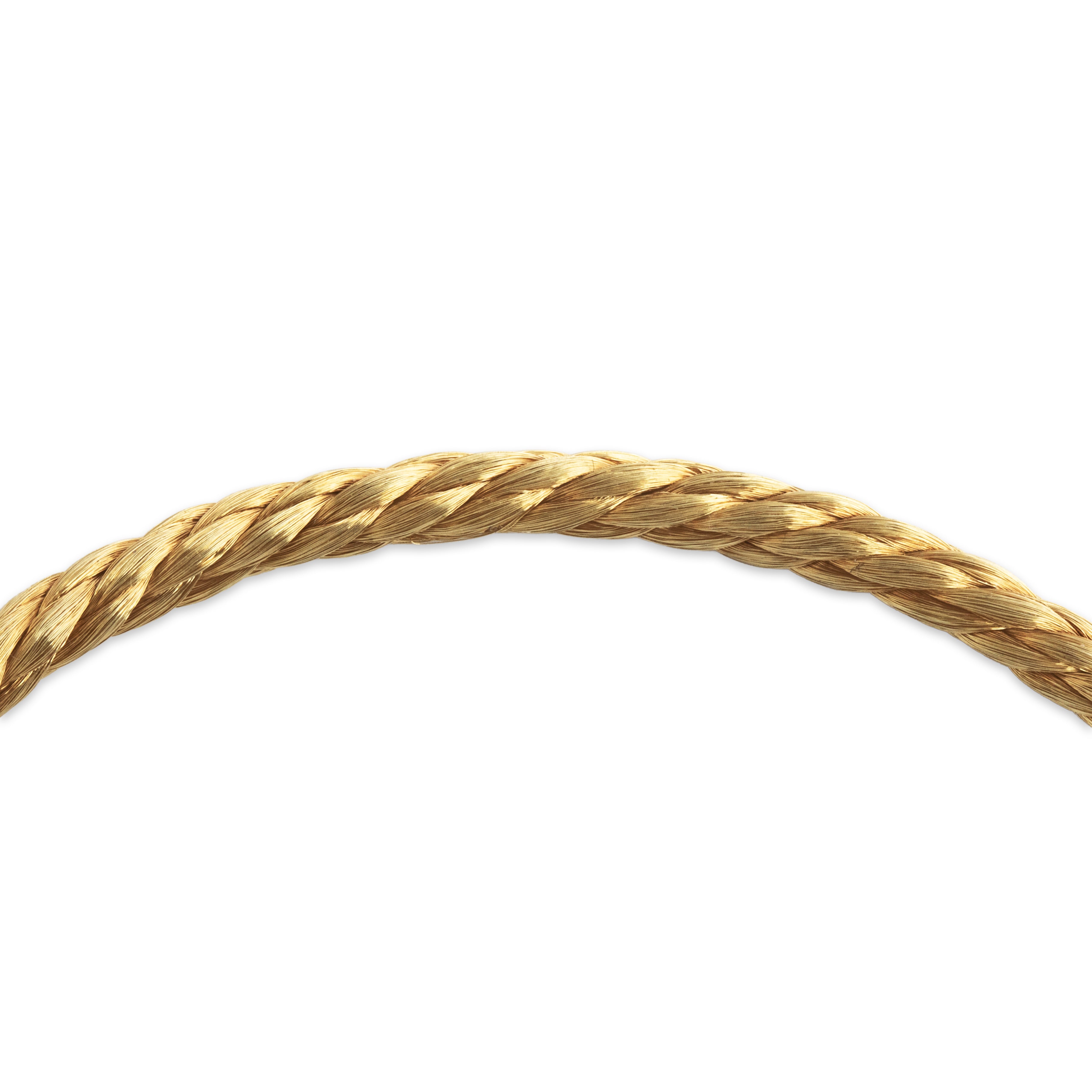 Vintage German 14k Yellow Gold Lovely Satin Twisted Wire Cable Bracelet - detail view #1