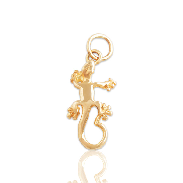 Vintage 14k Yellow Gold Cute Little Lizard Charm / Pendant