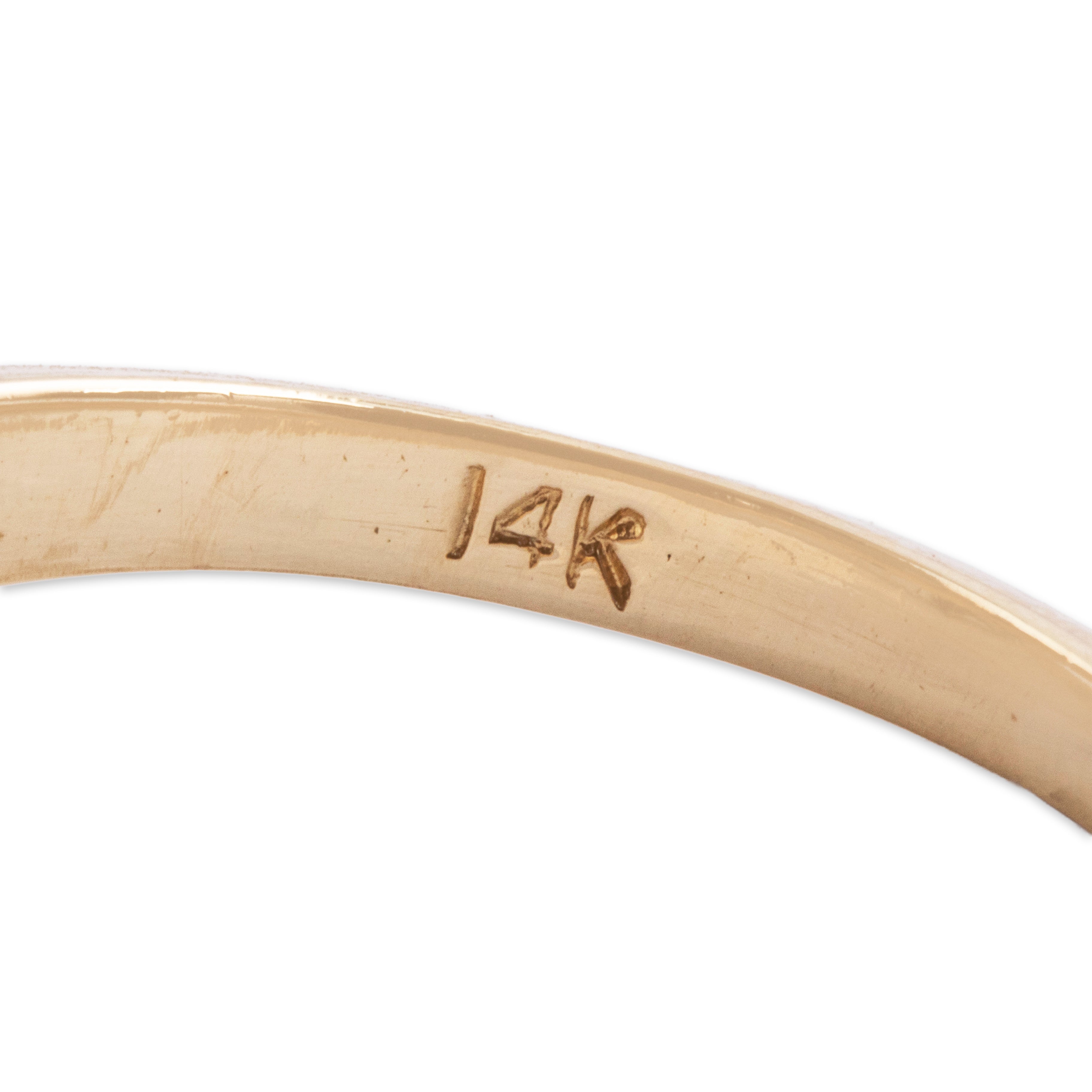 Vintage 14k Yellow Gold .35cttw Diamond Floral Cluster Ring - Hallmark view