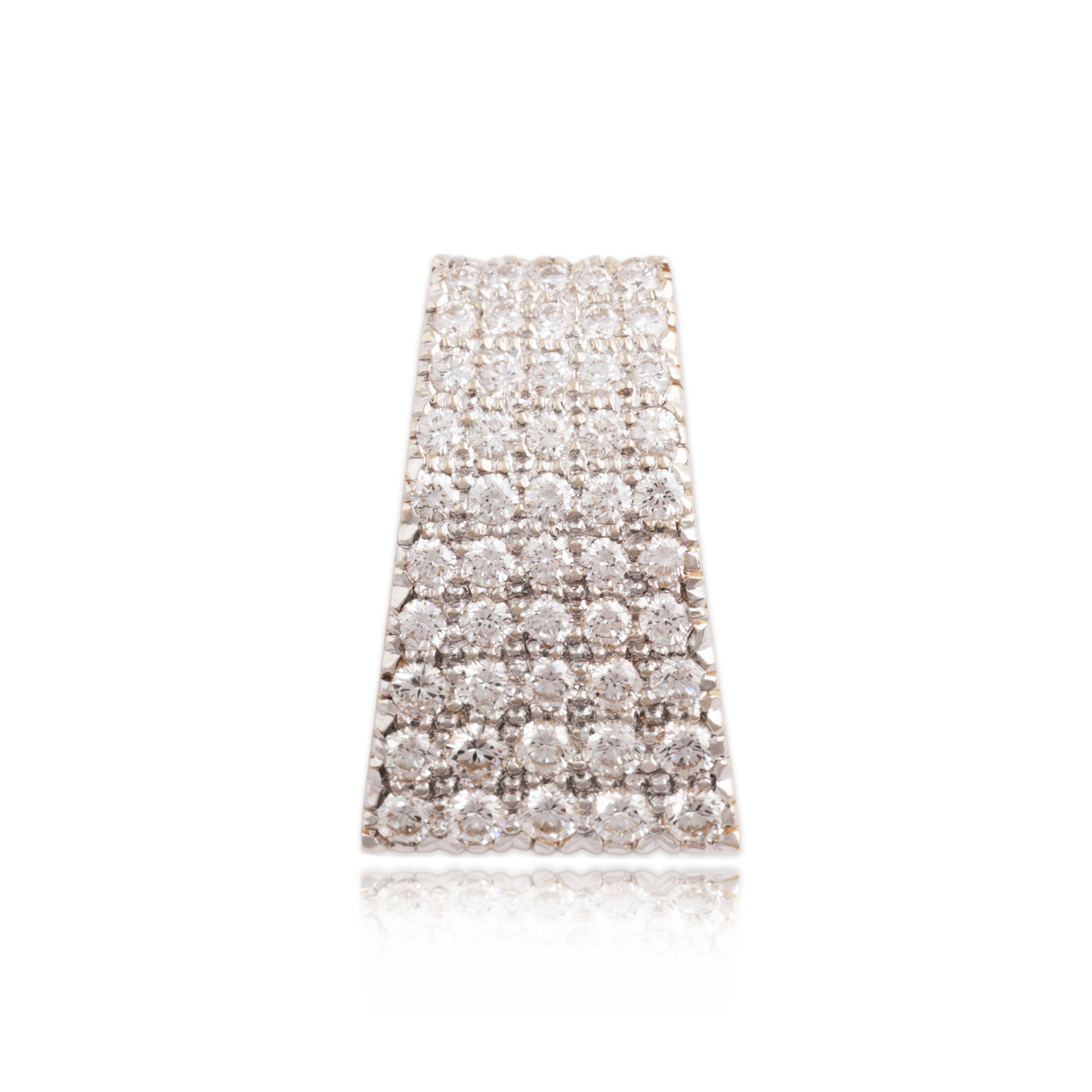 Vintage 14k Yellow Gold 1.01cttw Diamond Fabulous Flared Slide Pendant