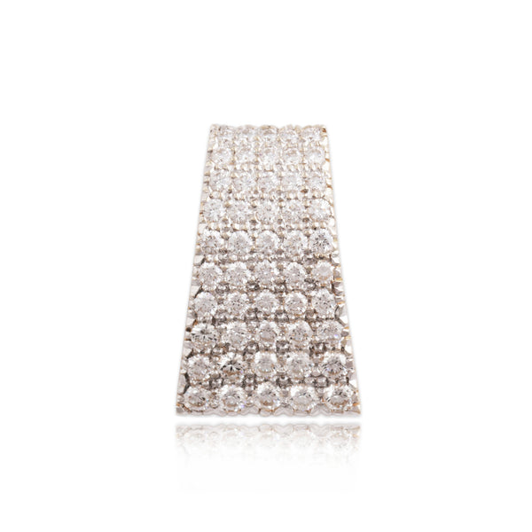 Vintage 14k Yellow Gold 1.01cttw Diamond Fabulous Flared Slide Pendant