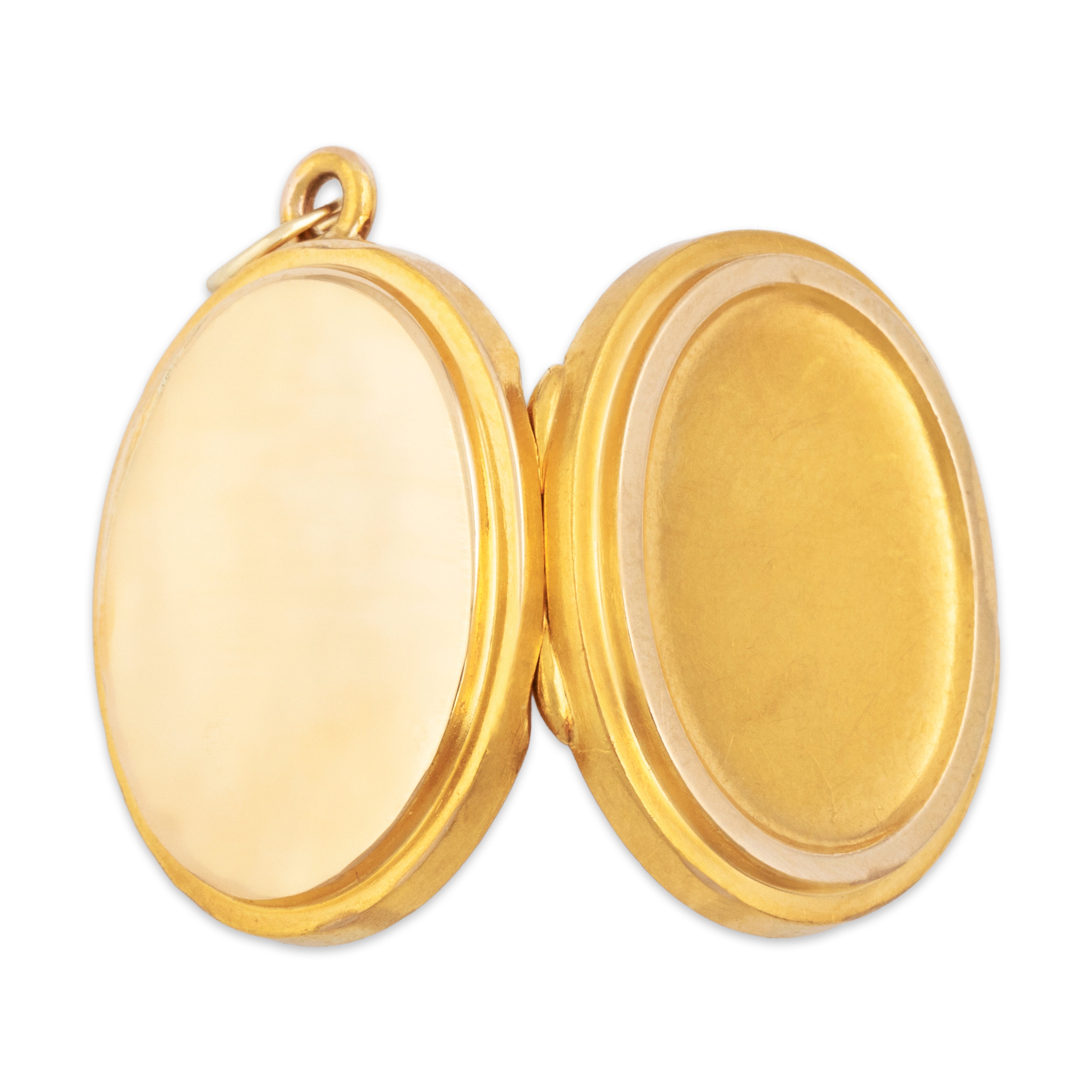 Antique 14k Yellow Gold Incredible Classic Oval Locket Pendant