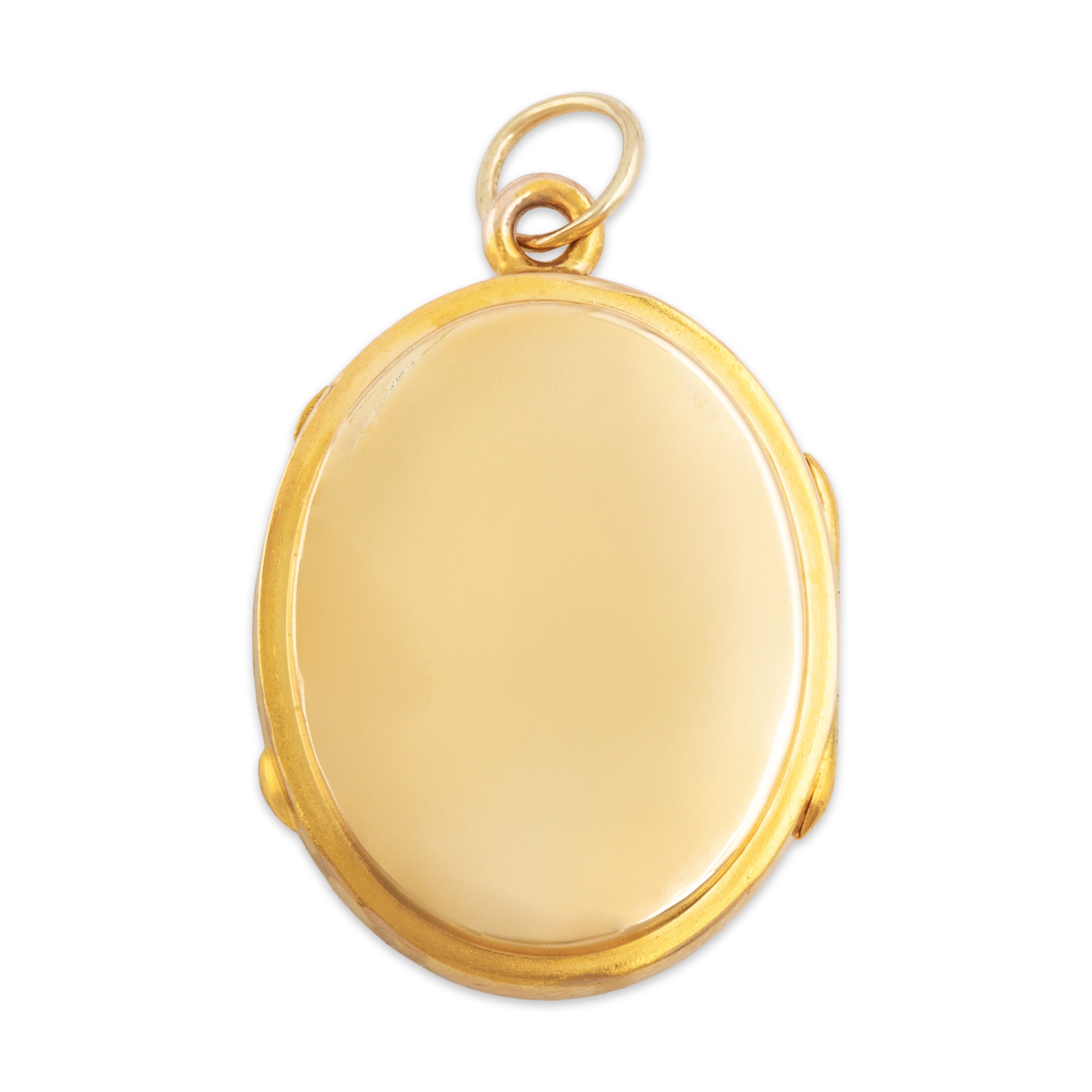 Antique 14k Yellow Gold Incredible Classic Oval Locket Pendant