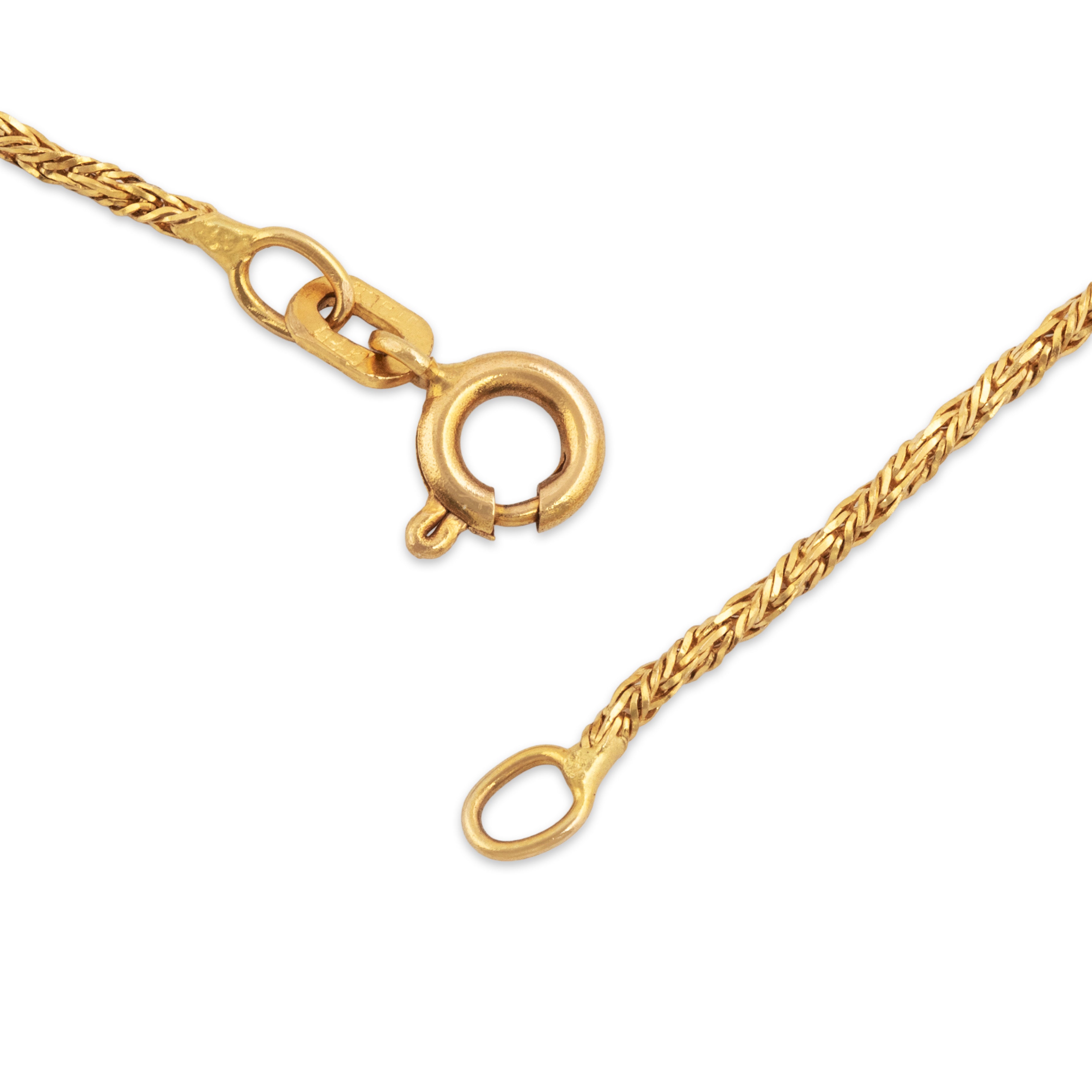 Antique 15k & 14k Yellow Gold Wonderful Satin Dangle Necklace - clasp view