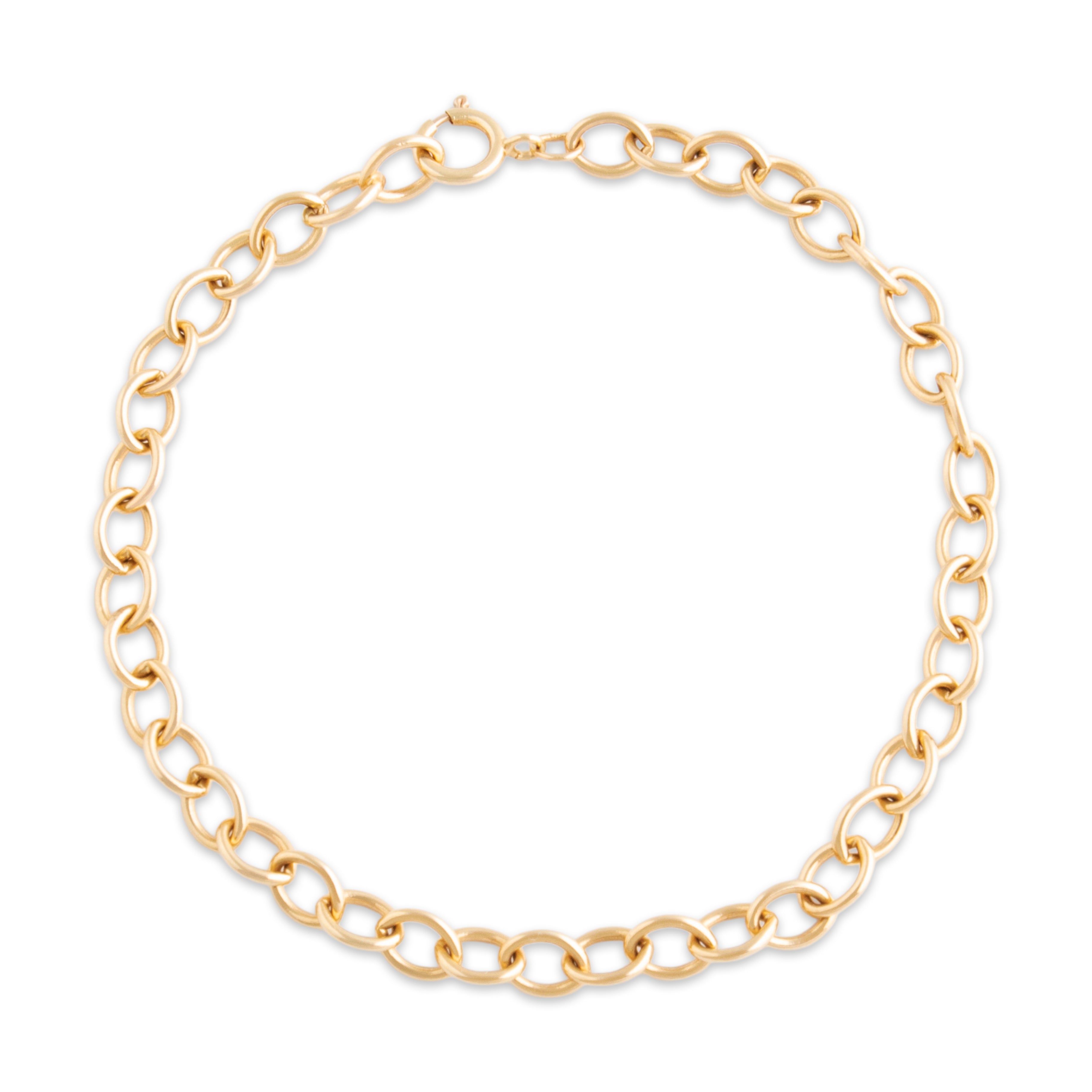 Vintage 14k Yellow Gold Quintessential Cable Chain Bracelet - Overall view