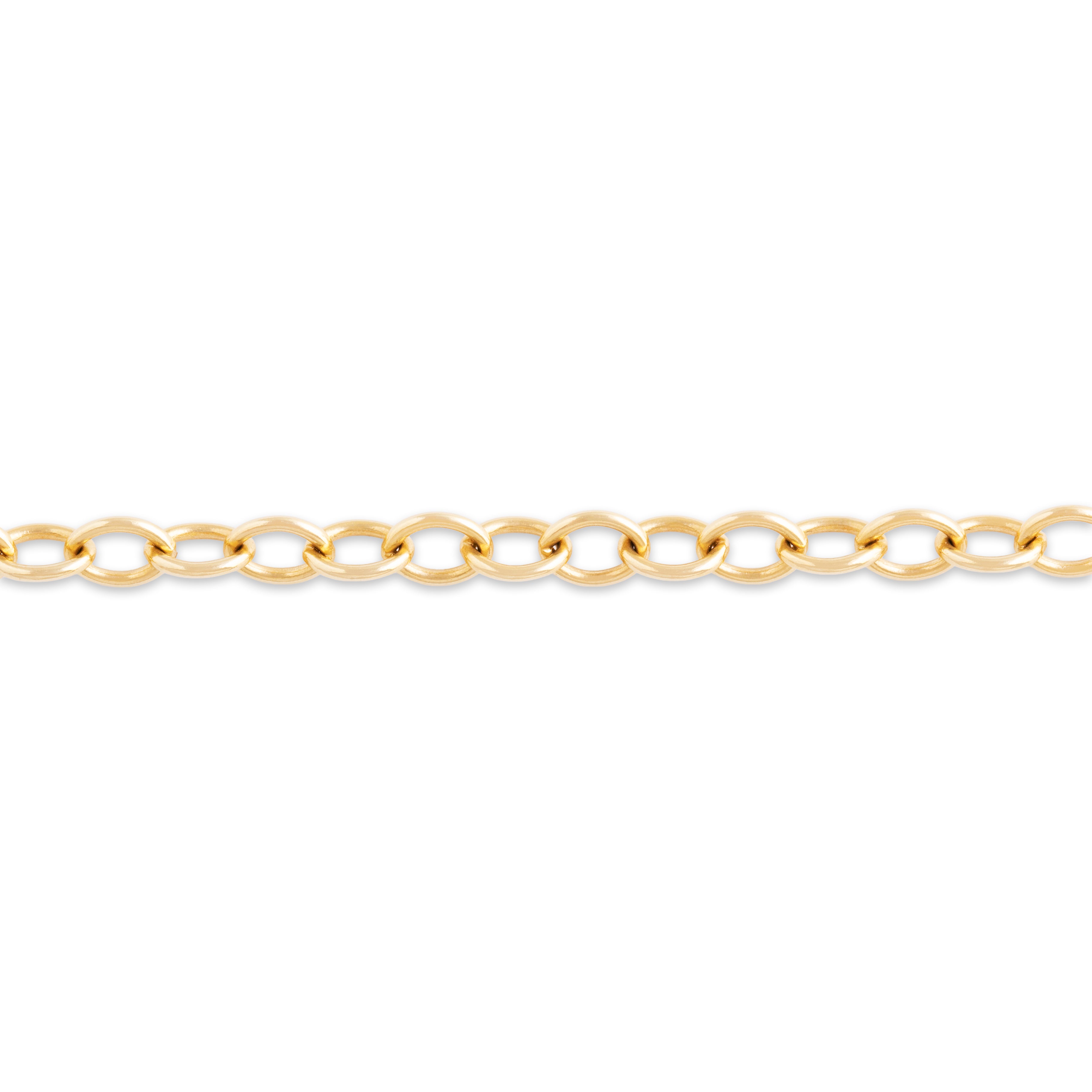 Vintage 14k Yellow Gold Quintessential Cable Chain Bracelet - detail view #1