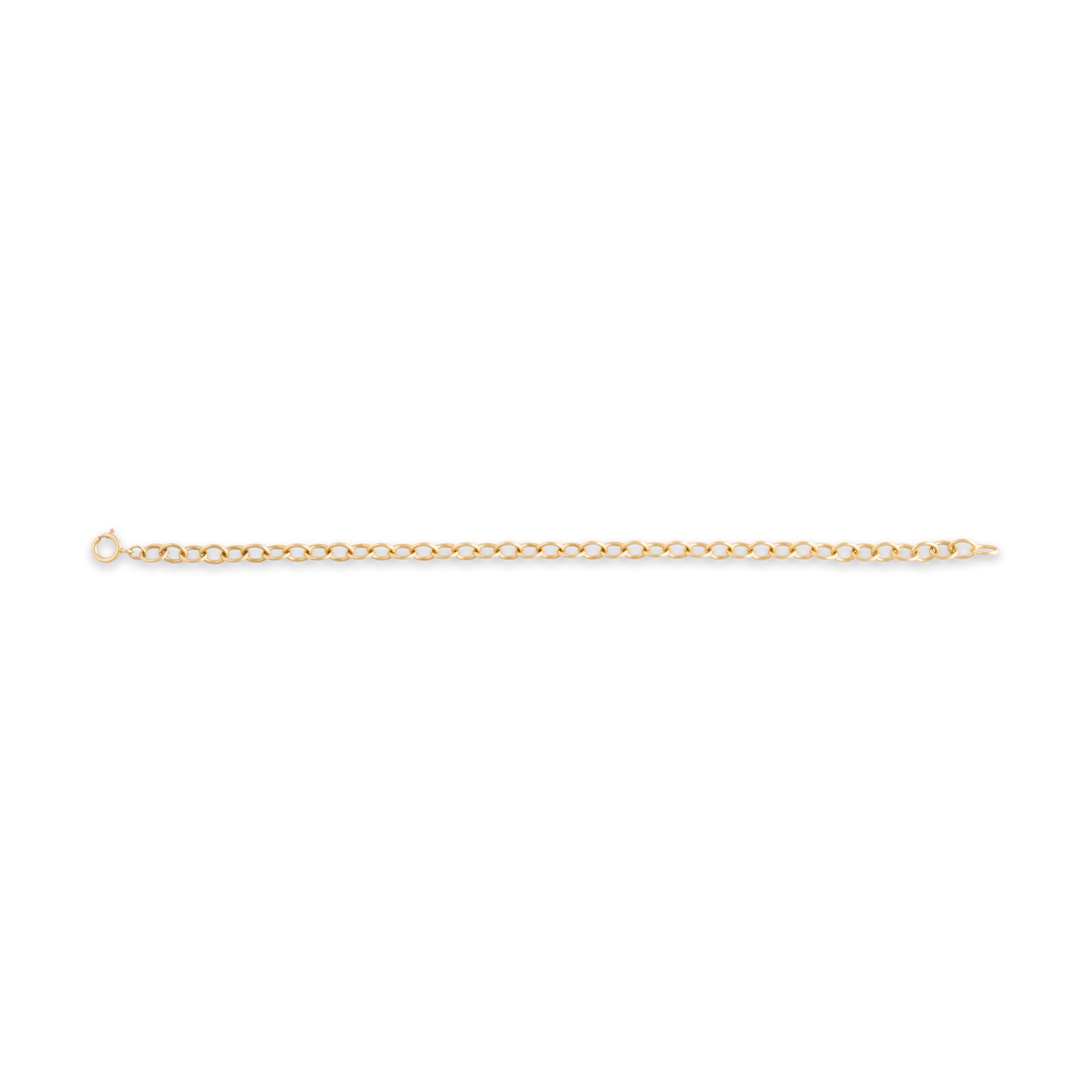 Vintage 14k Yellow Gold Quintessential Cable Chain Bracelet - Close-up view