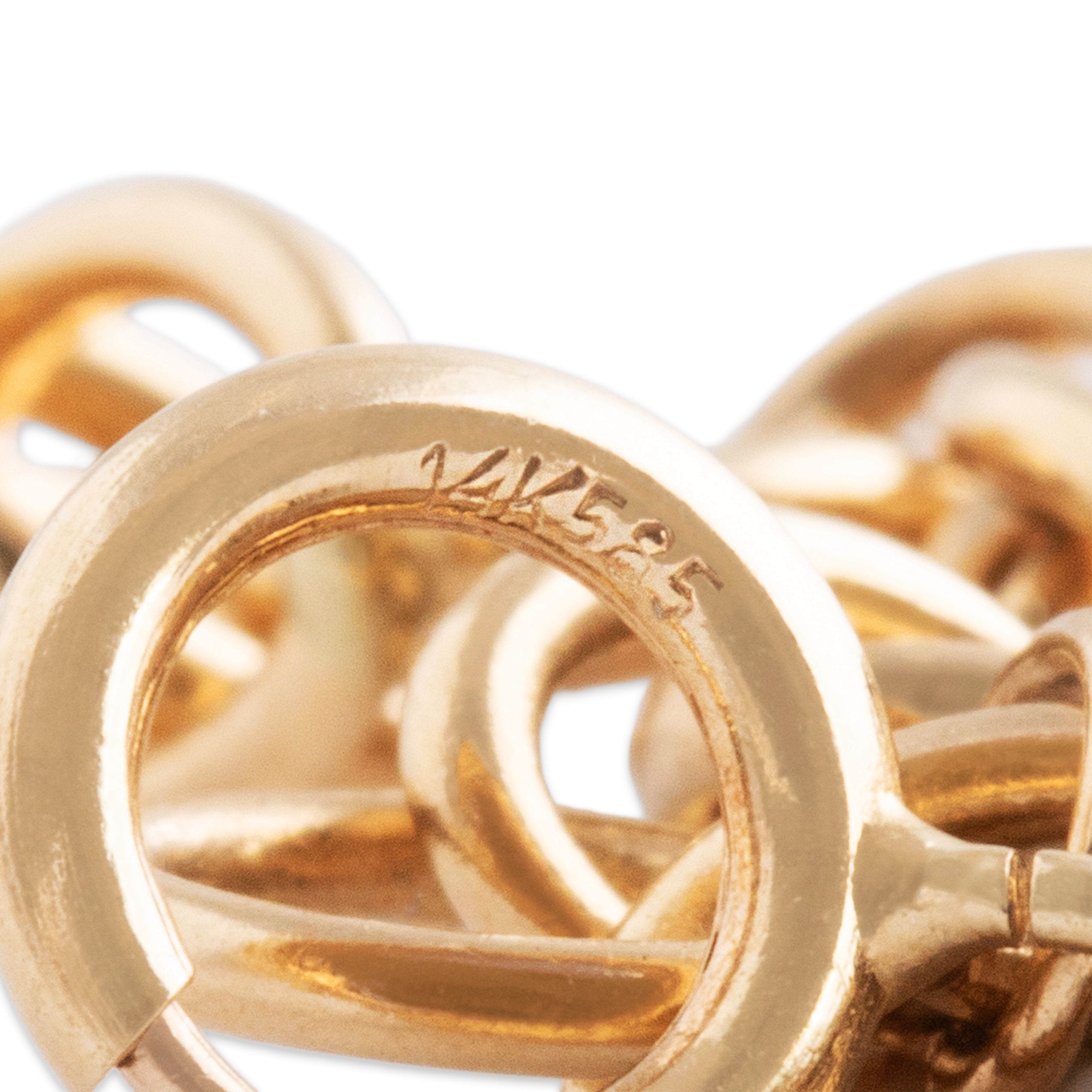 Vintage 14k Yellow Gold Quintessential Cable Chain Bracelet - Hallmark view