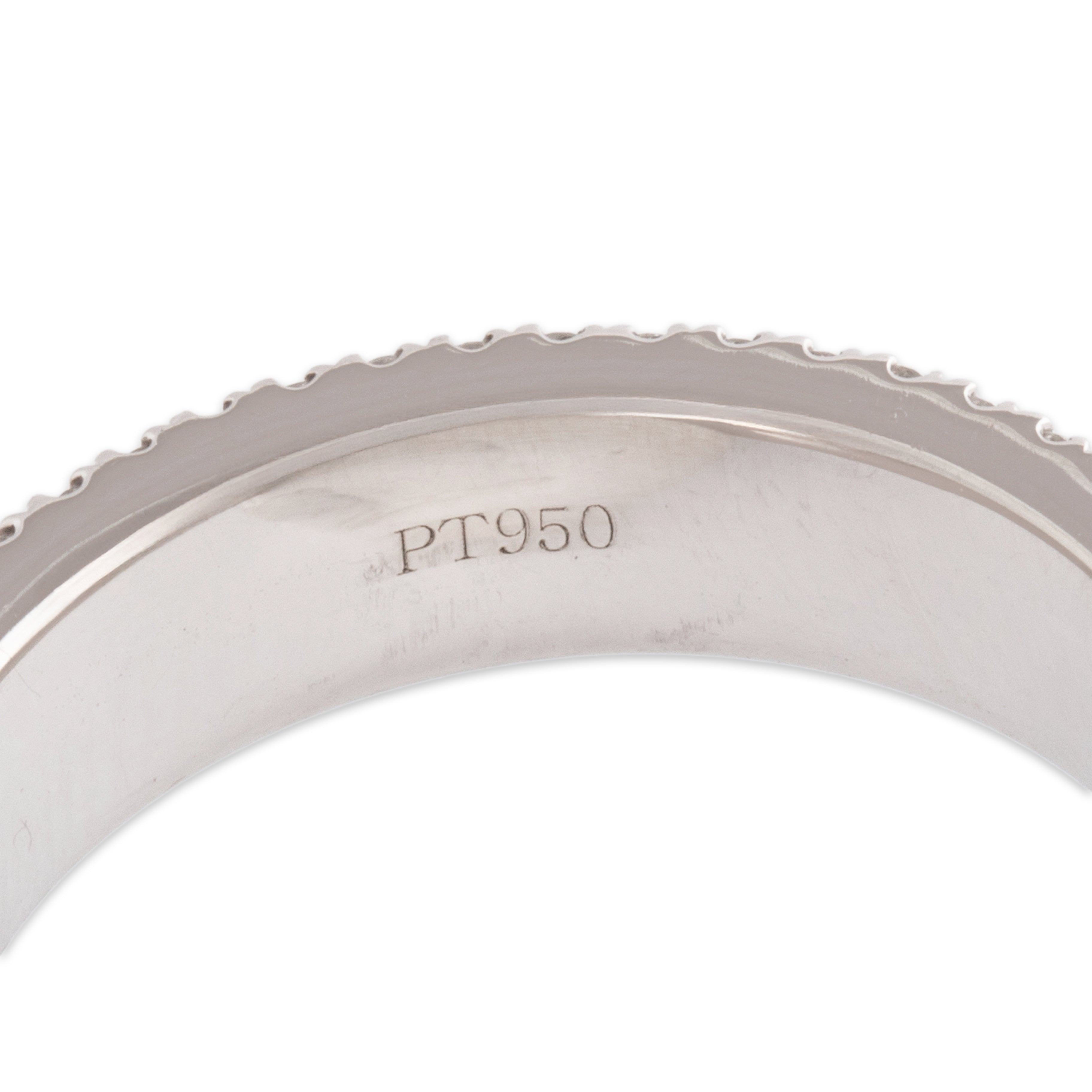 Vintage Heavy Platinum .26cttw Diamond Eternity Band Ring - Hallmark view