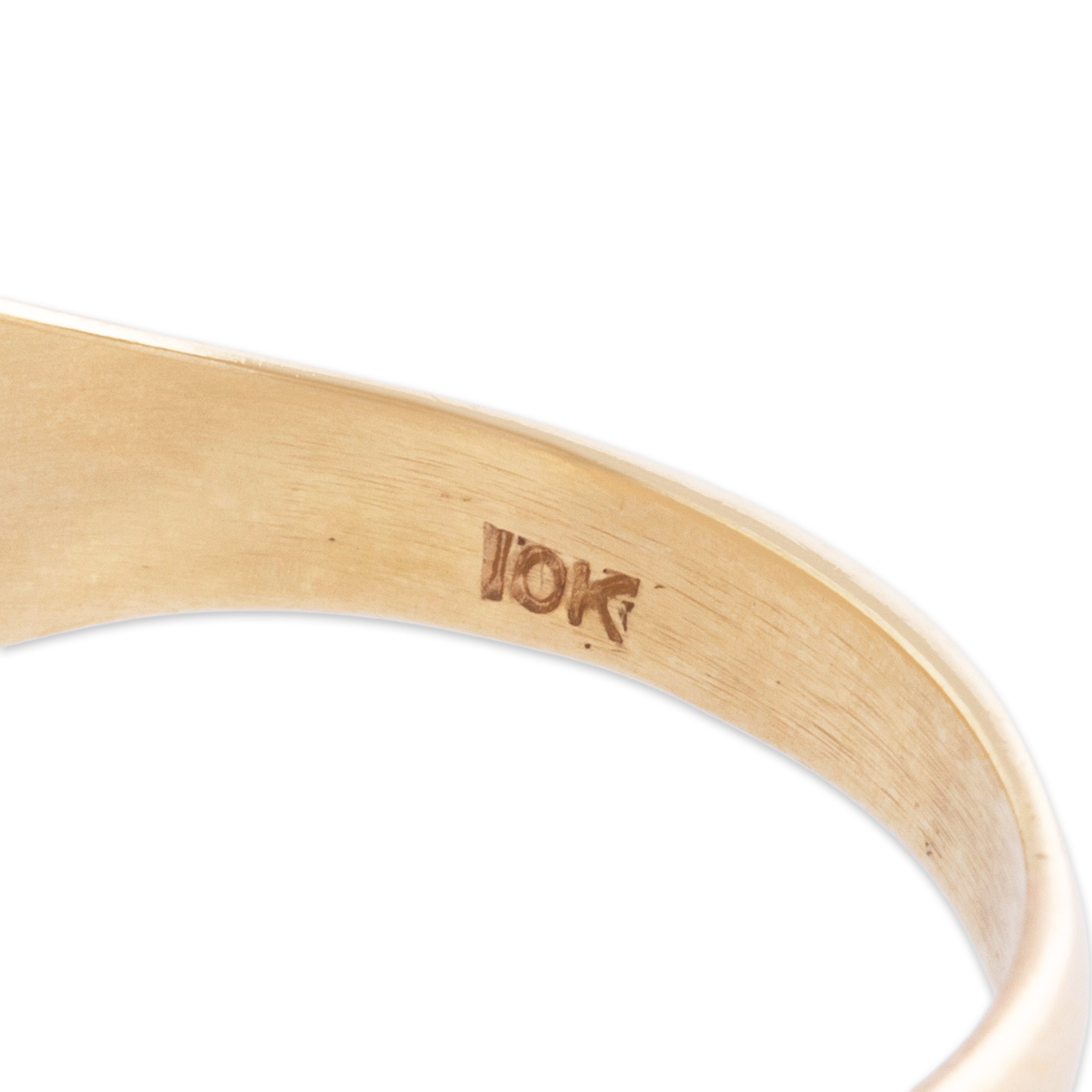 Vintage Heavy 10k Yellow Gold Dartmouth College Signet Ring - Hallmark view