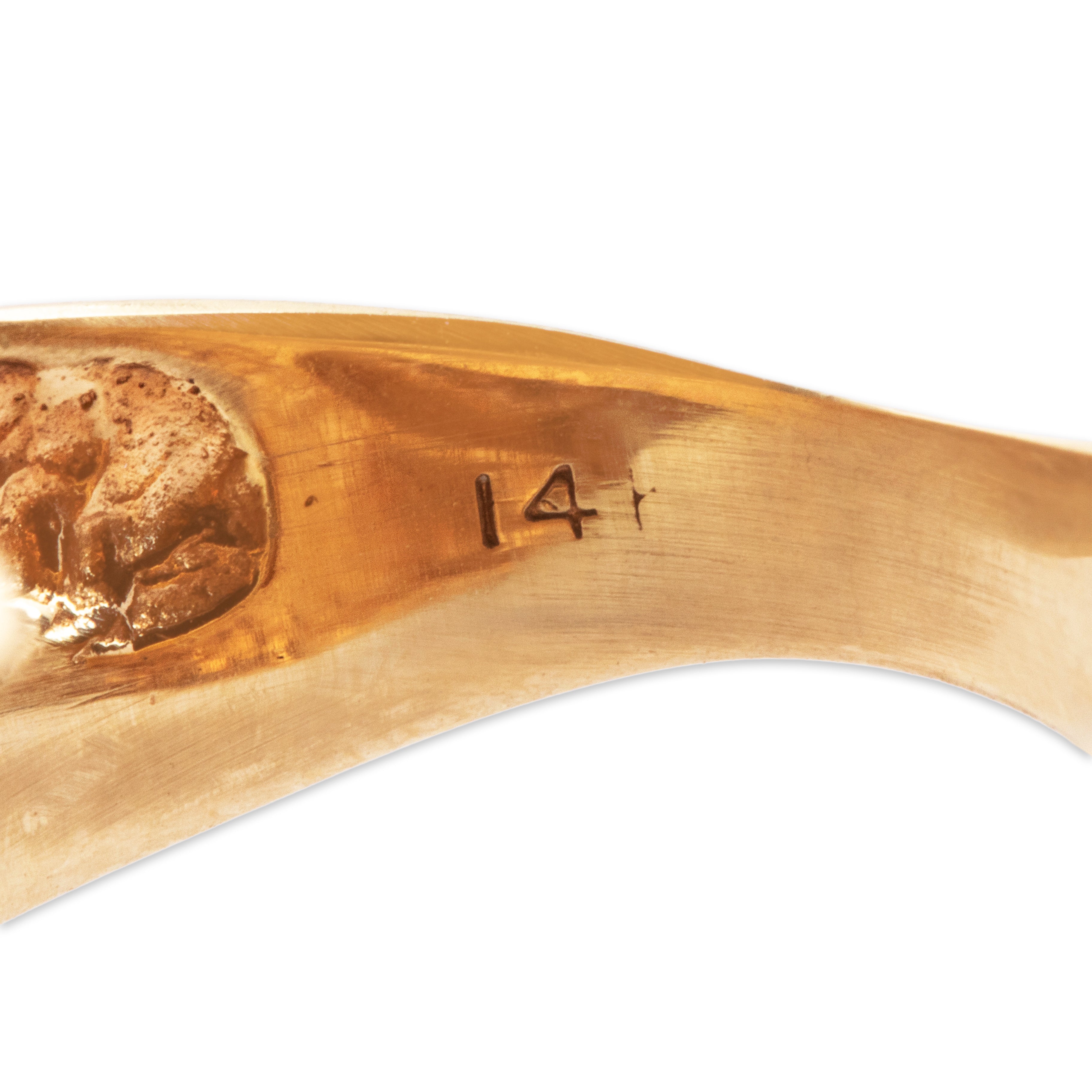 Vintage 14k Yellow Gold .808cttw Diamond Modern Graduating Bypass Ring - Hallmark view