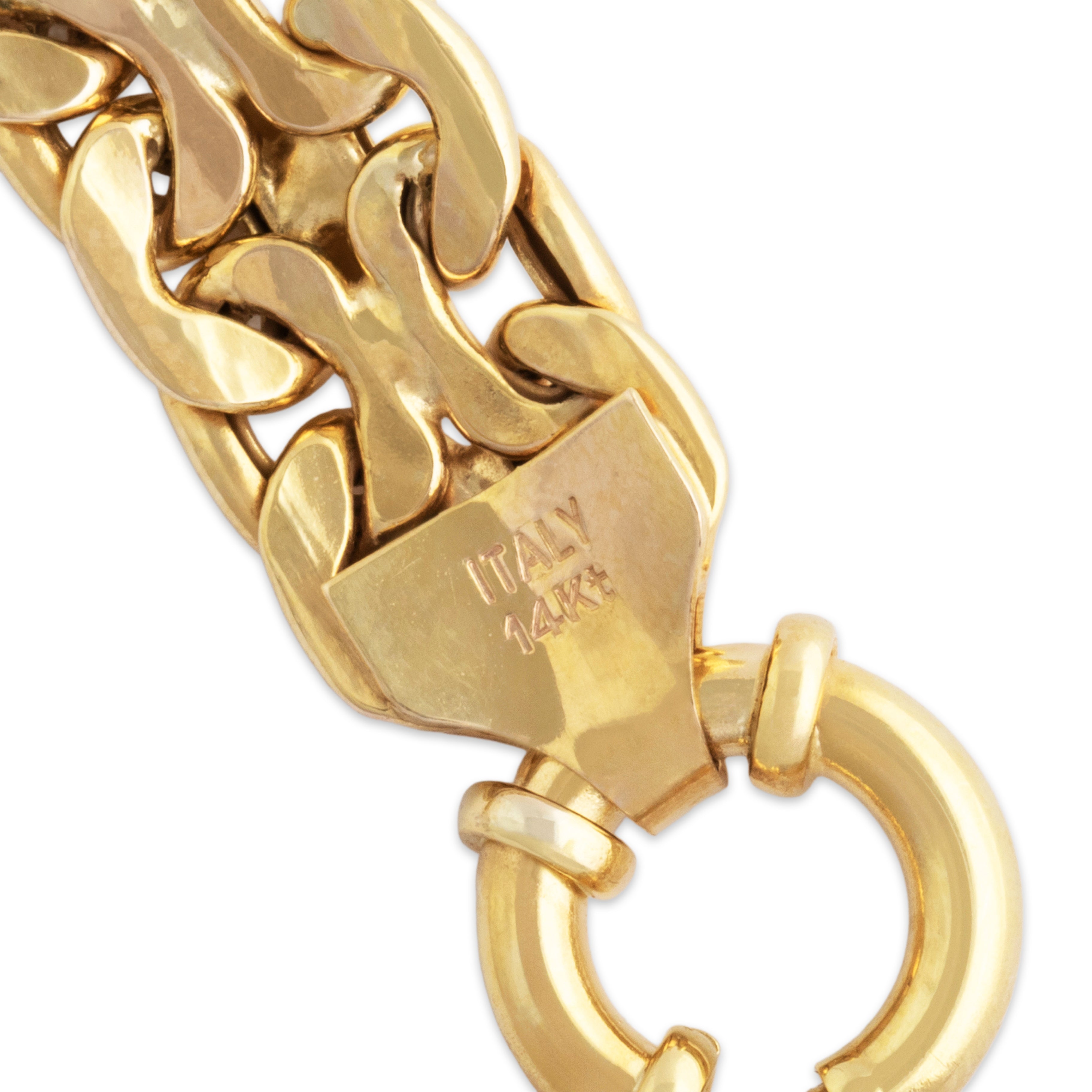 Vintage Italian 14k Yellow Gold Intricate Interlocking Link Bracelet 7