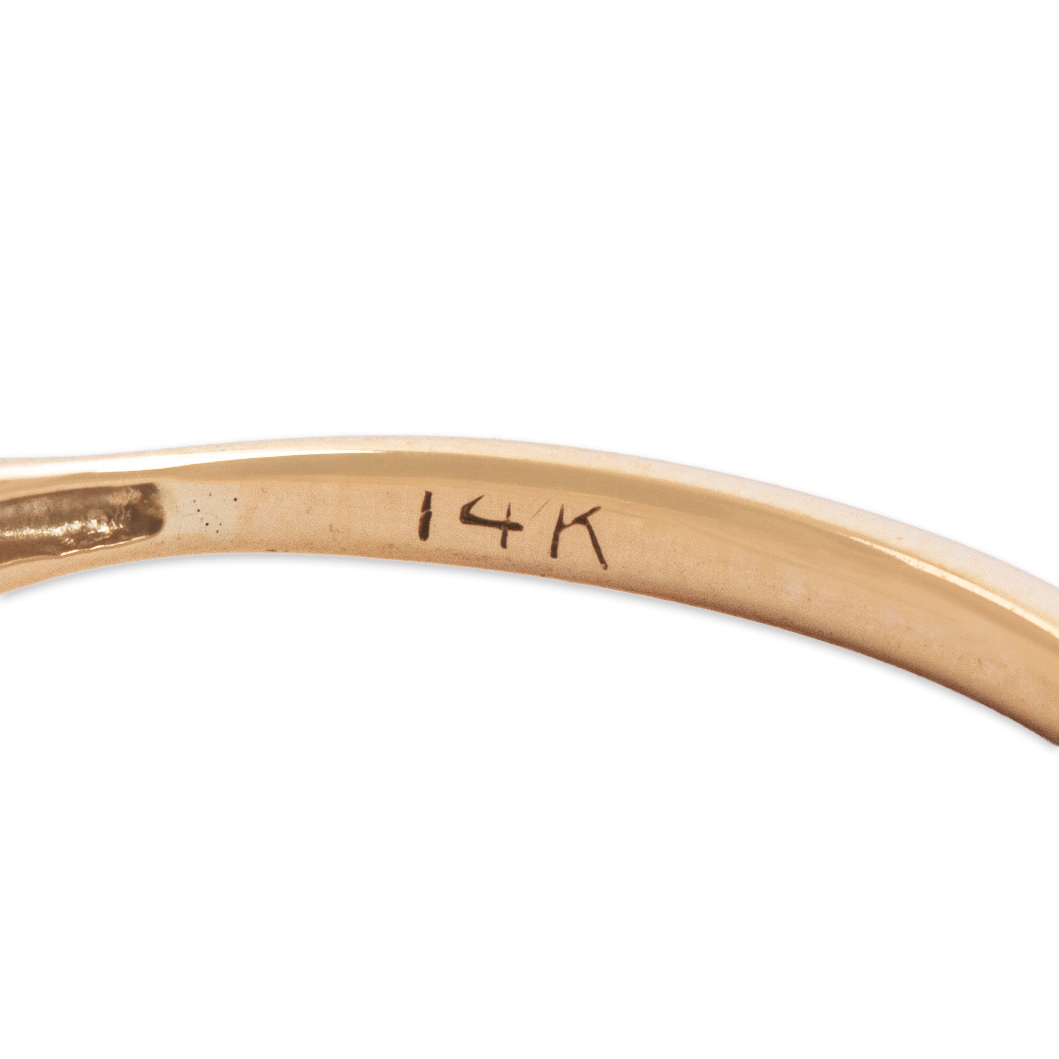 Vintage 14k Yellow Gold .482cttw Old European Diamond Mixed Cut Ring - Hallmark view