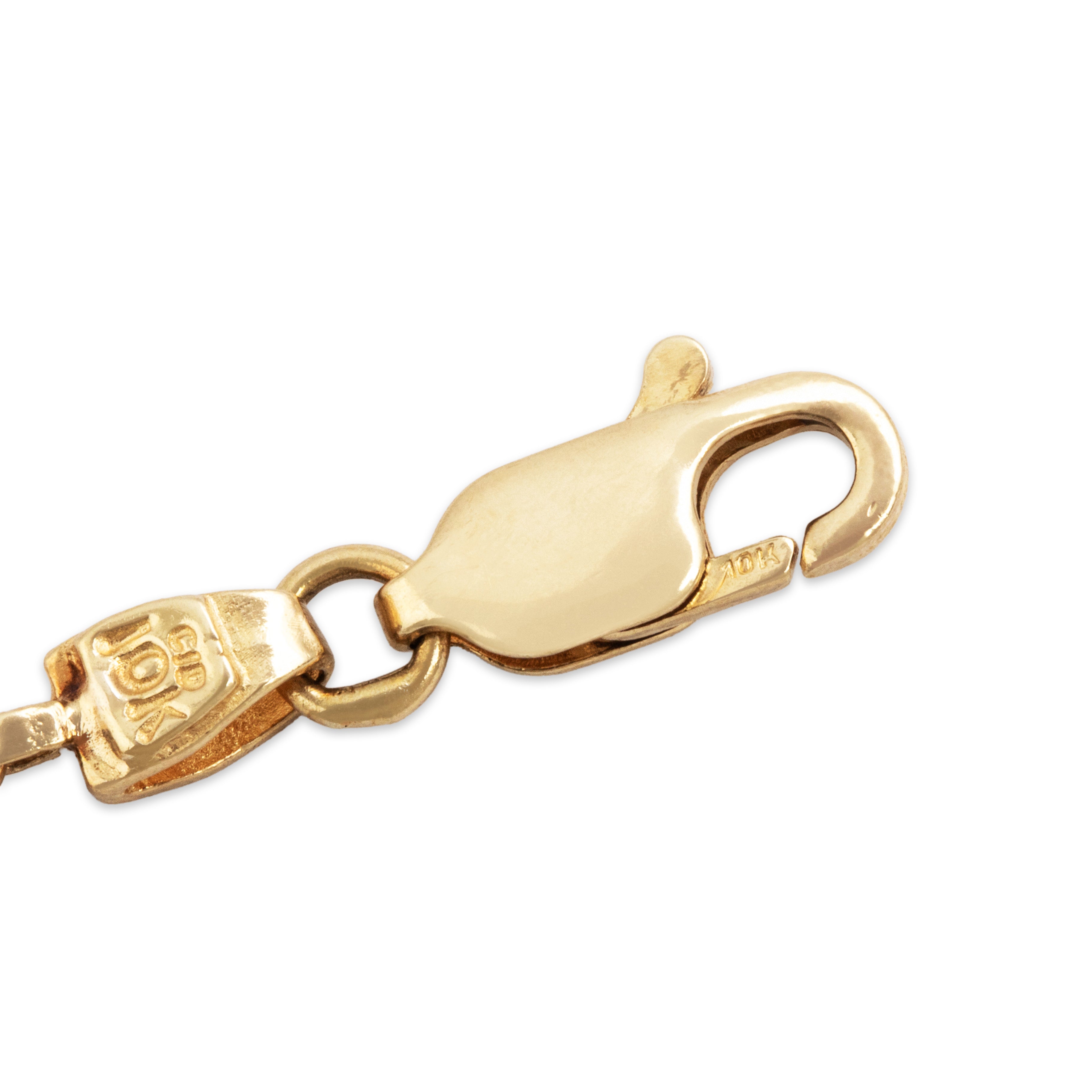 Vintage 10k Yellow Gold 2.1cttw Aquamarine Diamond Station Bracelet - Hallmark view