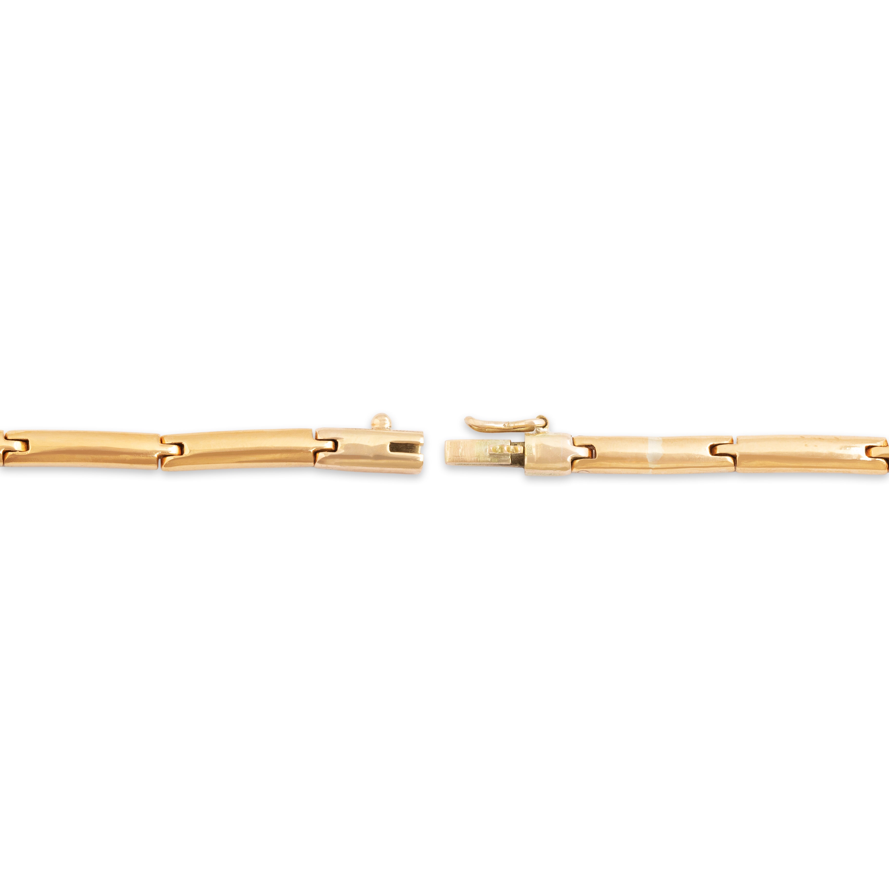 Antique 18k Rosy Yellow Gold 15.8cttw Jade Diamond Stellar Halo Bracelet - clasp view